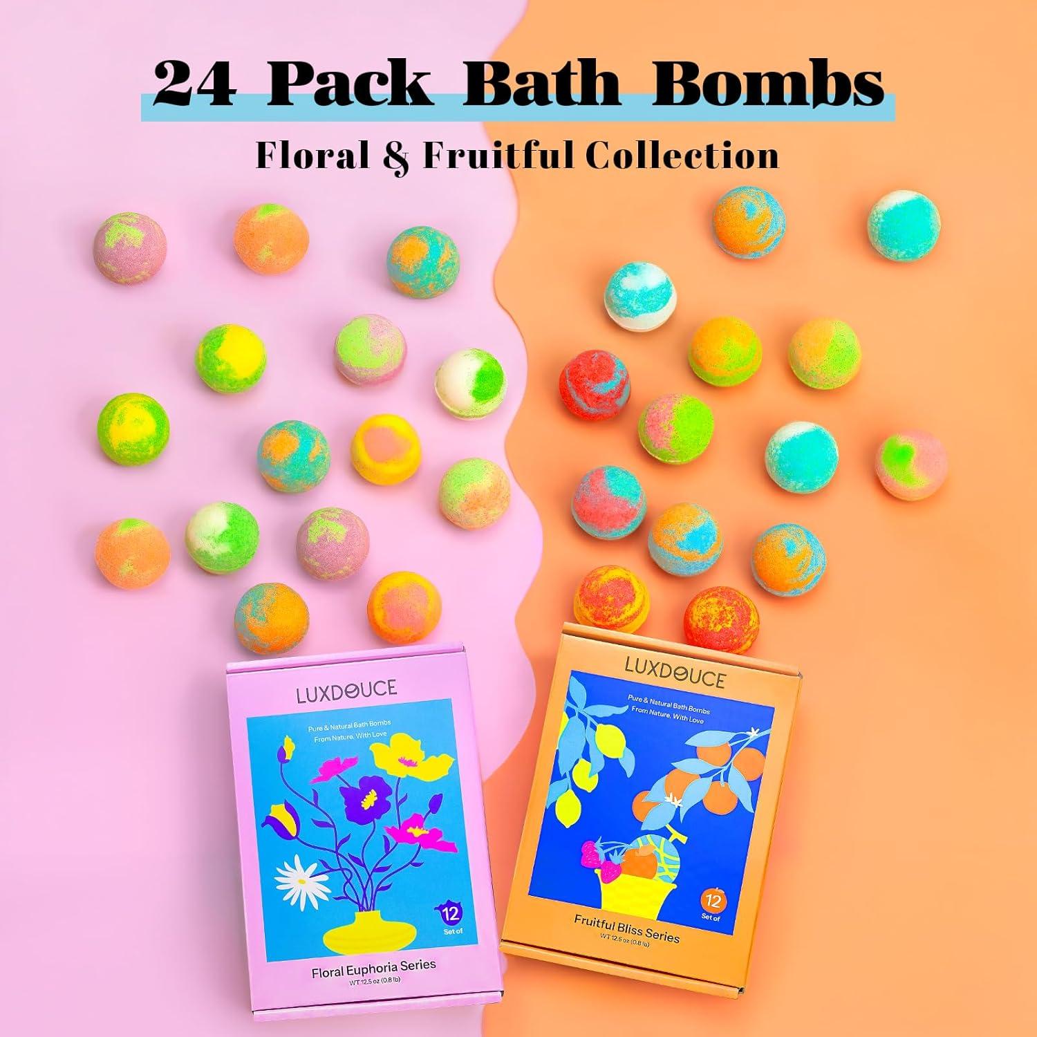 Juego de Bombas de Baño LUXDOUCE - 24 Aromas Naturales