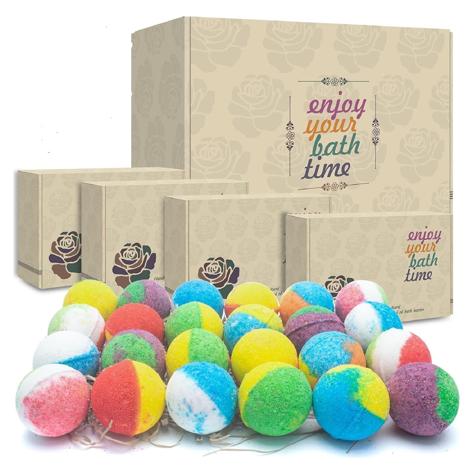 Juego de 24 Bombas de Baño Orgánicas INTEYE - Hidratantes