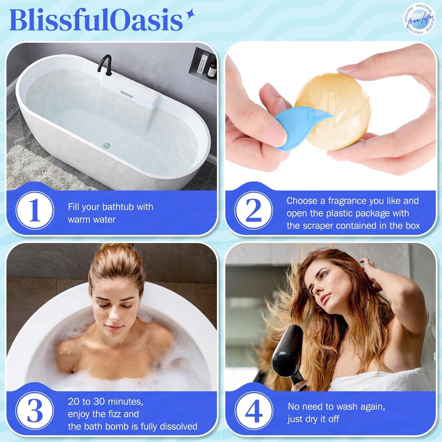 Juego de Bombas de Baño BlissfulOasis 24 Piezas 6 Aromas