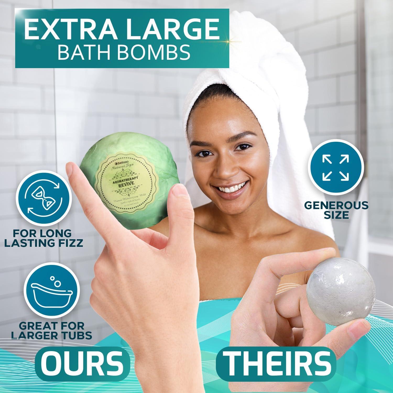 Juego de 6 Bombas de Baño Bellisso - 116g Cada Una con Aceites Esenciales