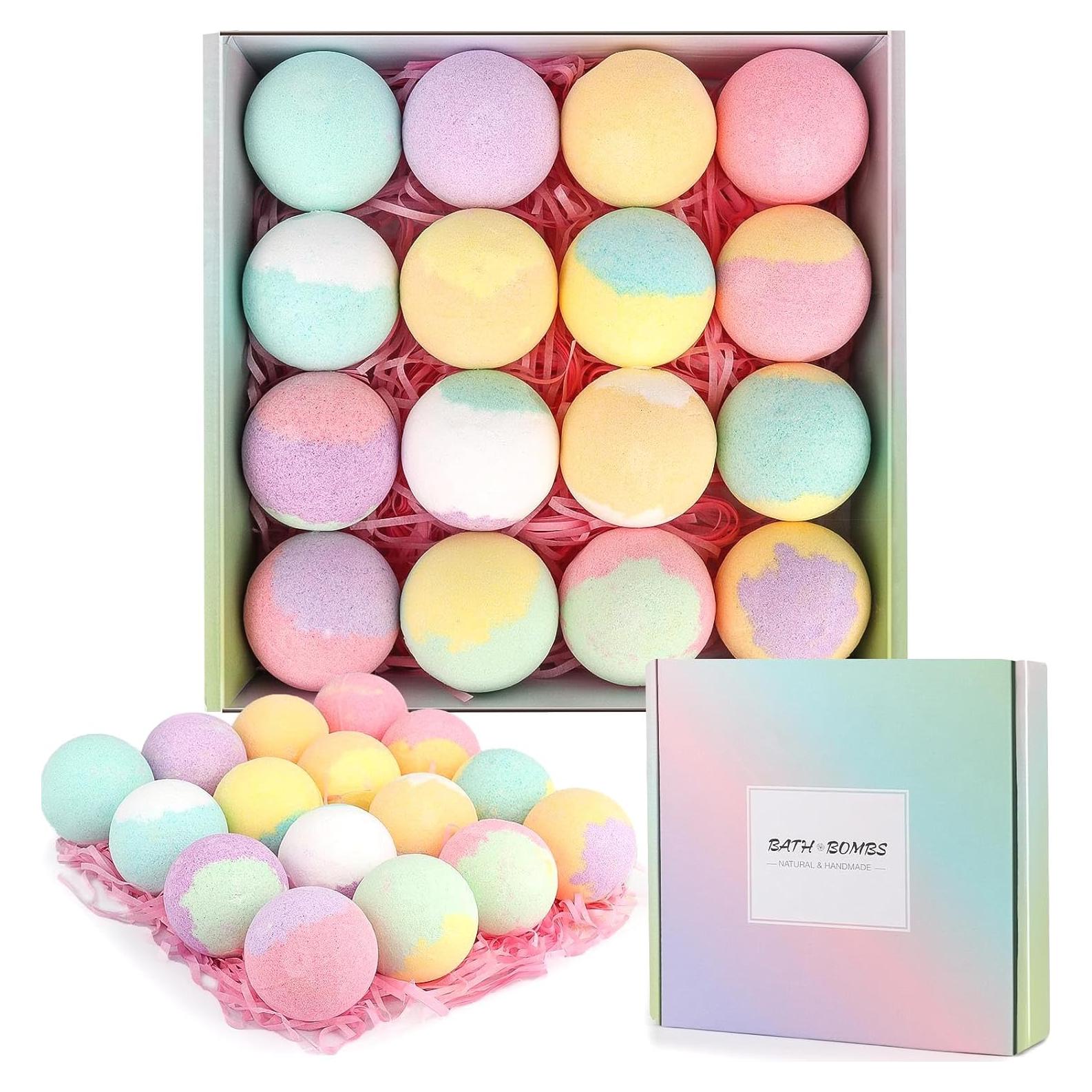 Set de 16 Bombas de Baño Orgánicas HESORIX - Relajantes y Naturales