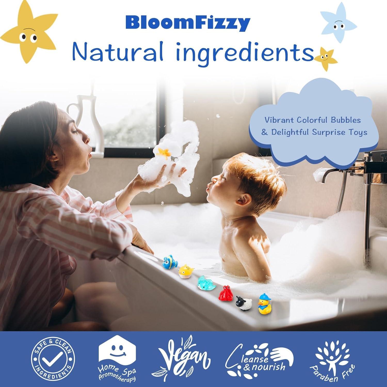 30 Bombas de Baño BloomFizzy con Juguetes Sorpresa para Niños