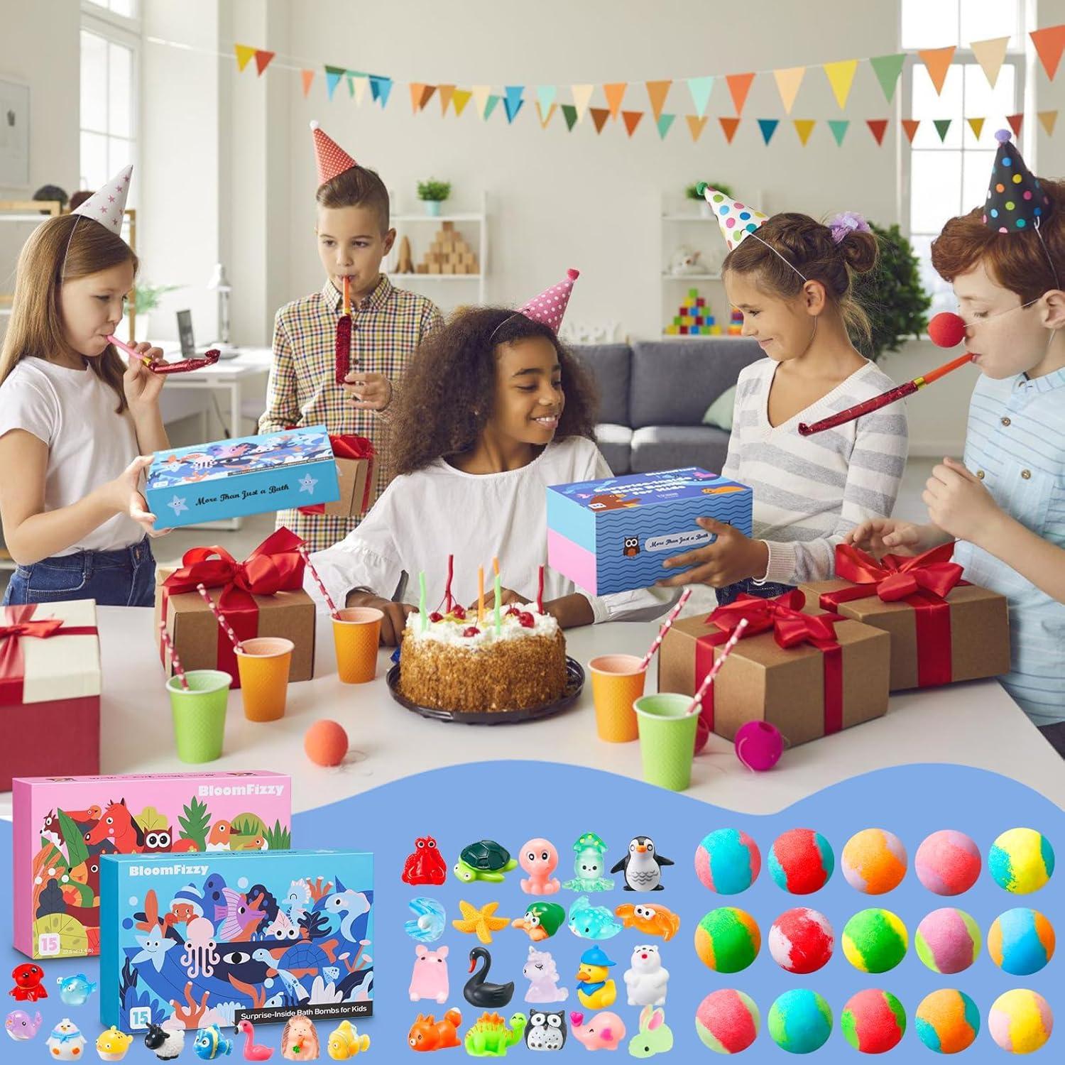 30 Bombas de Baño BloomFizzy con Juguetes Sorpresa para Niños