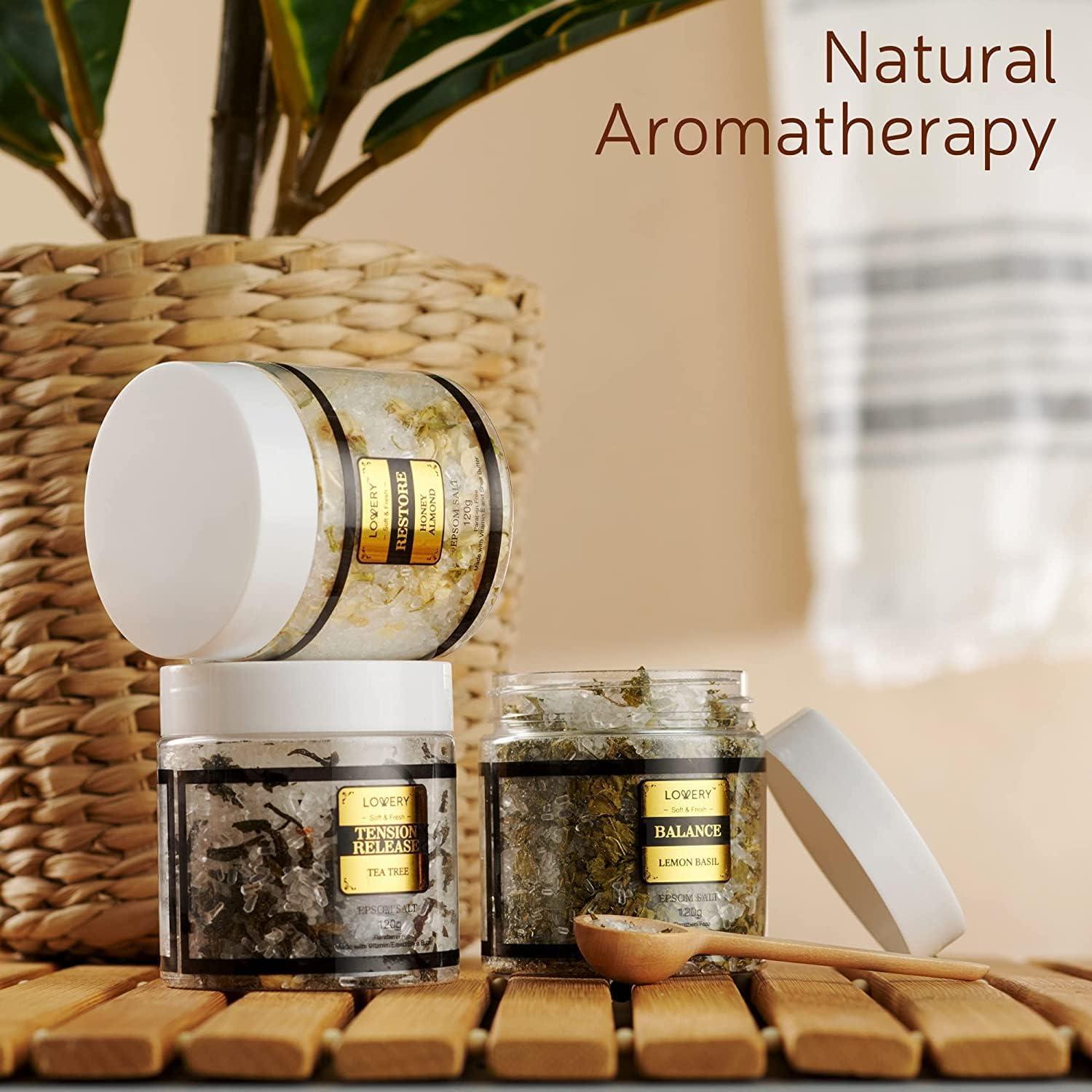 Set de Spa Lovery - 6 Sales de Baño Epsom Aromáticas 150g