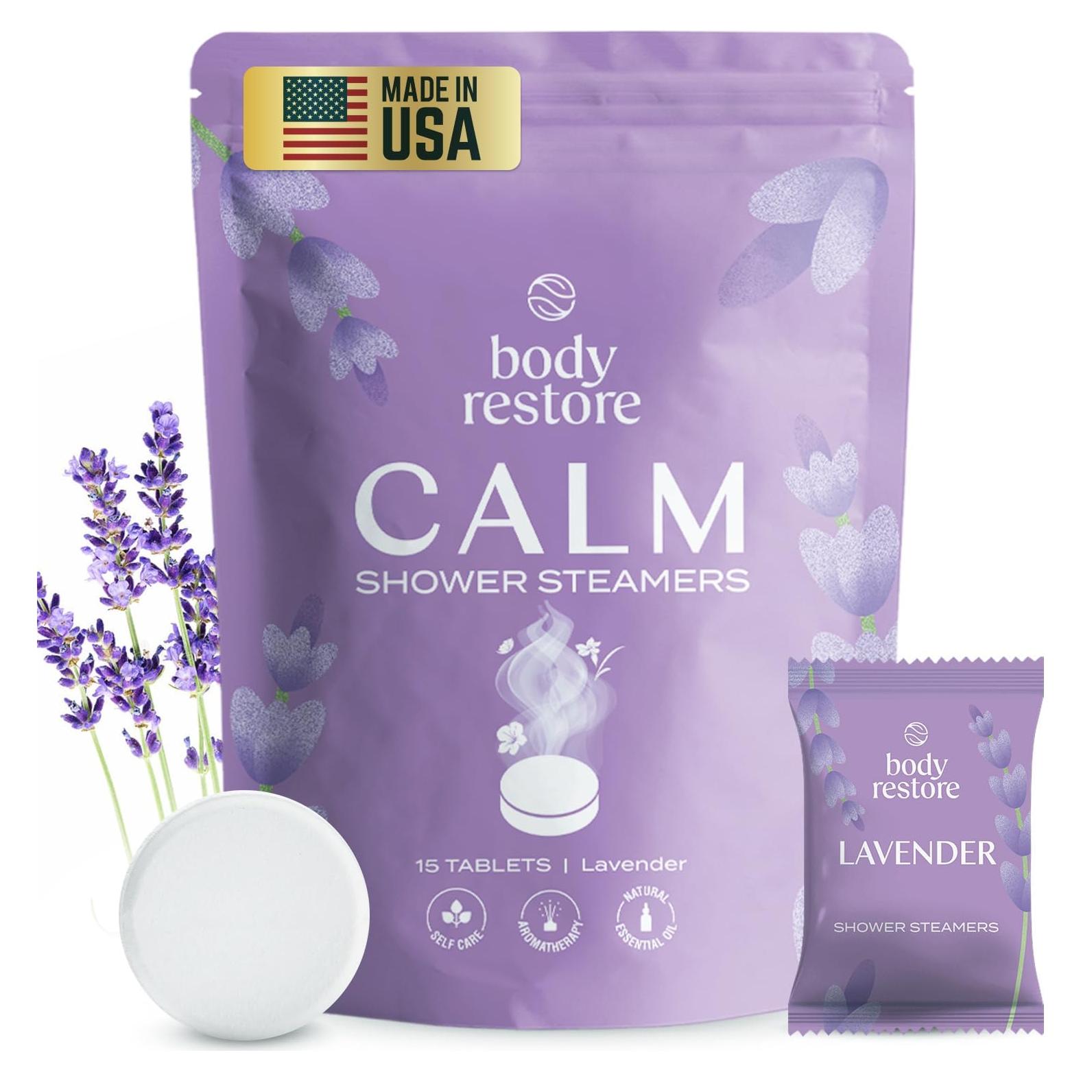 Vaporizadores de Ducha Aromaterapia Body Restore 15 Piezas Lavanda