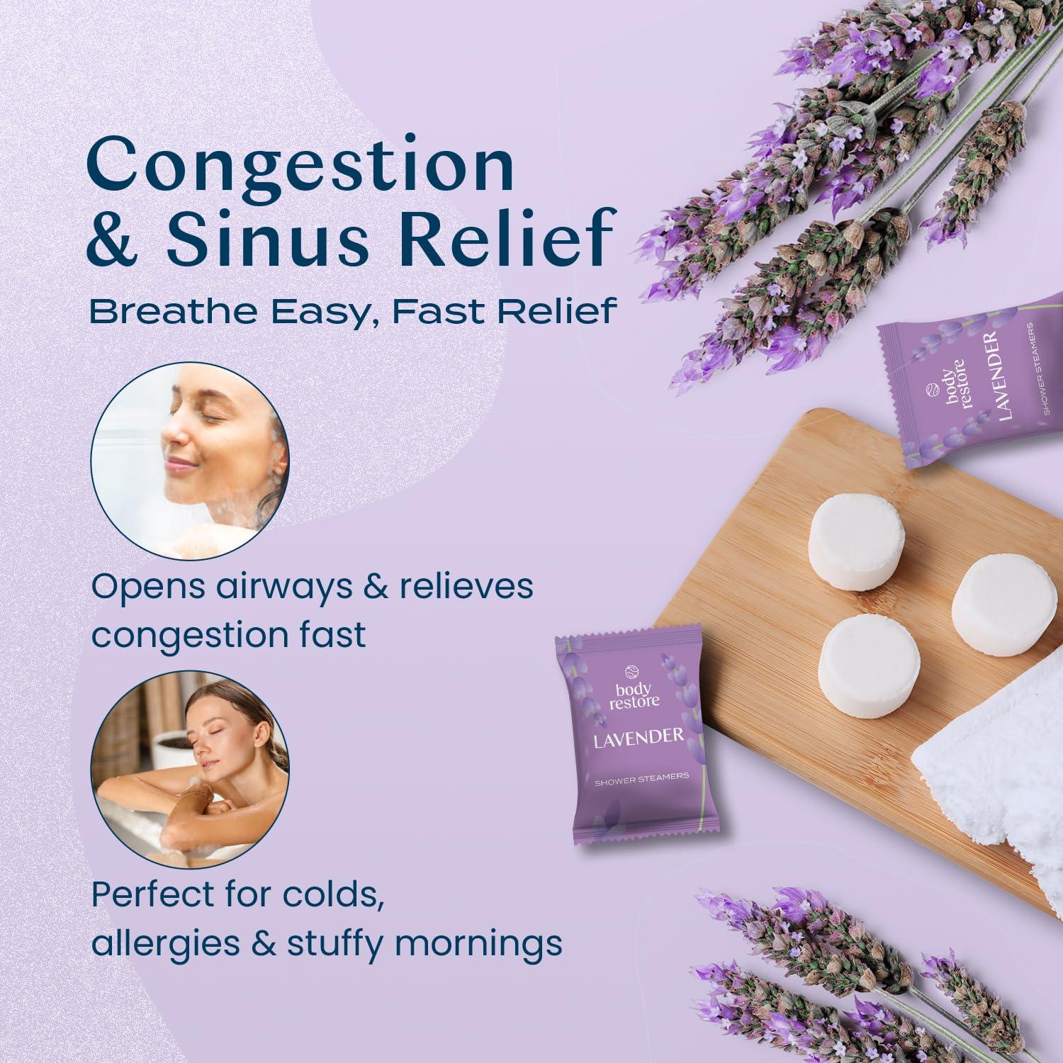 Vaporizadores de Ducha Aromaterapia Body Restore 15 Piezas Lavanda