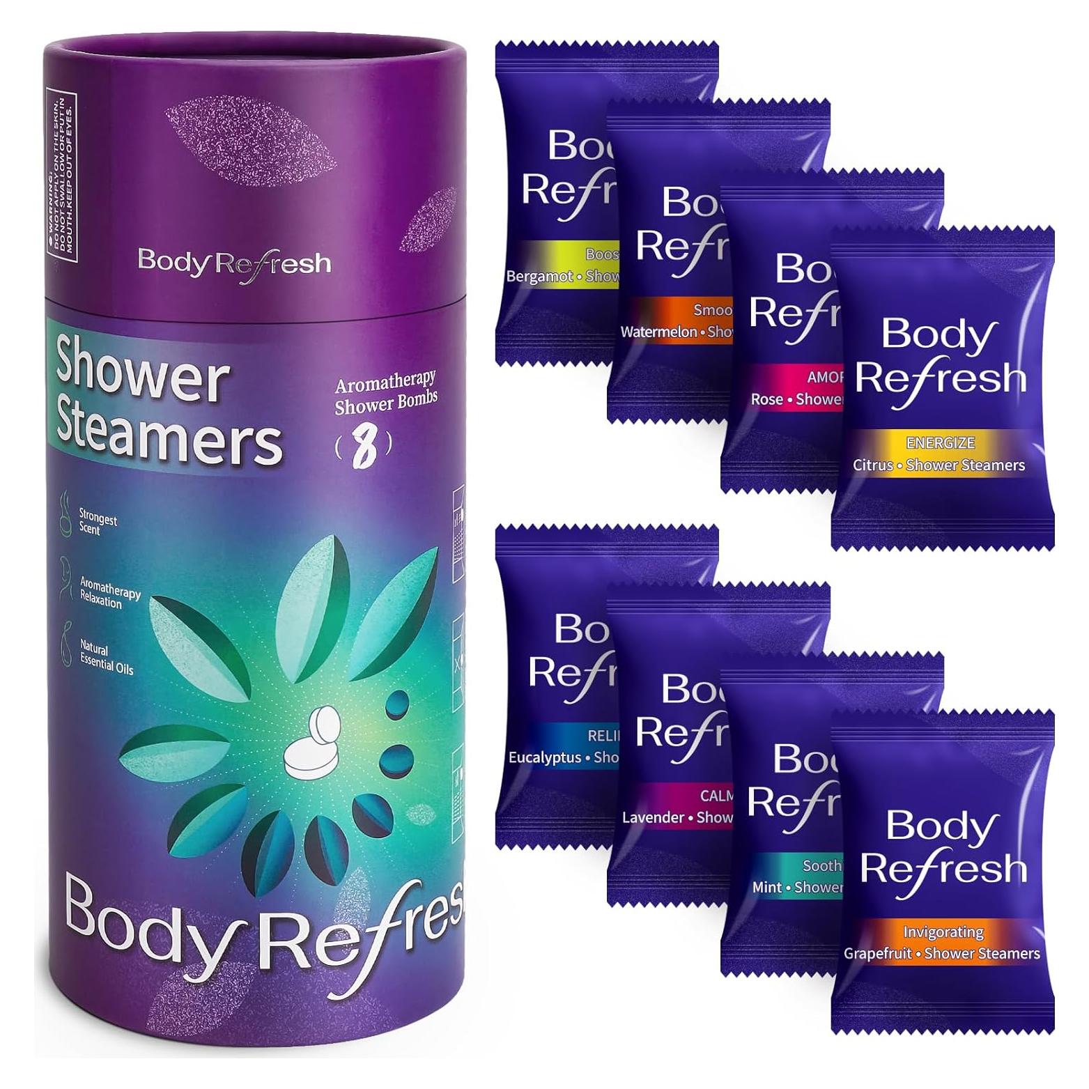 Bombas de Vapor para Ducha BodyRefresh - Paquete de 8 Aromas