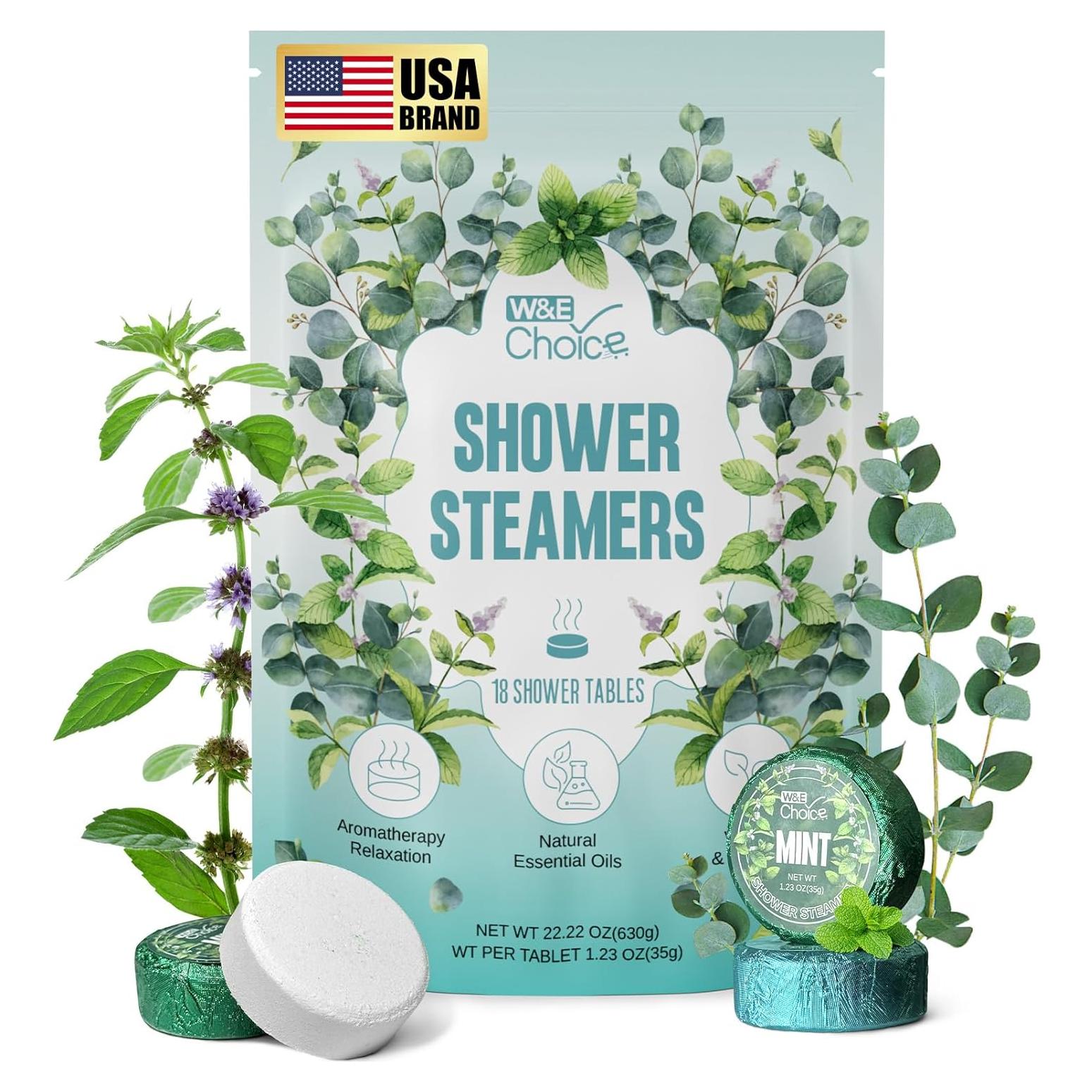 Bombas de Ducha Aromaterapia W&E Choice Eucalipto y Menta 18 Pzas