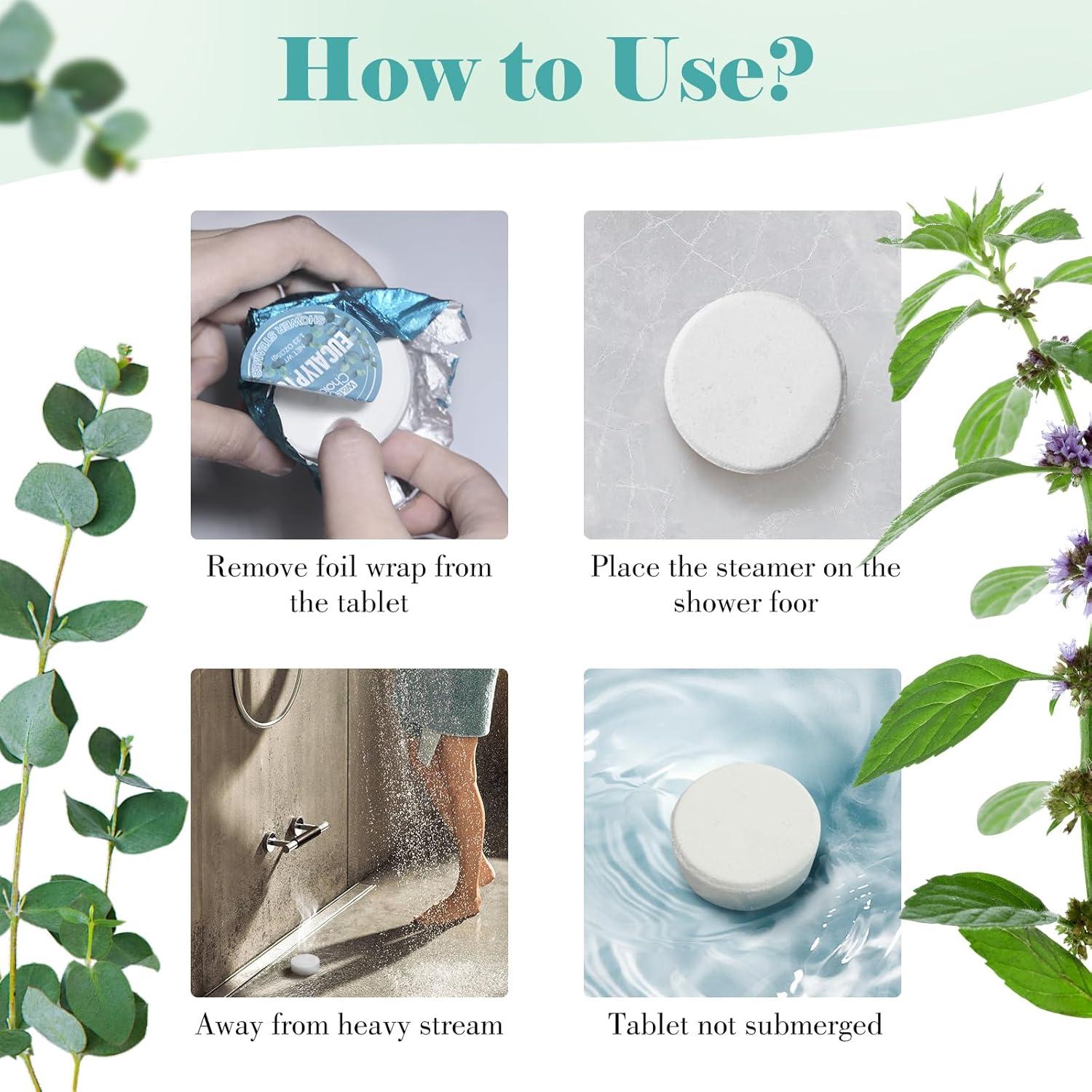 Bombas de Ducha Aromaterapia W&E Choice Eucalipto y Menta 18 Pzas