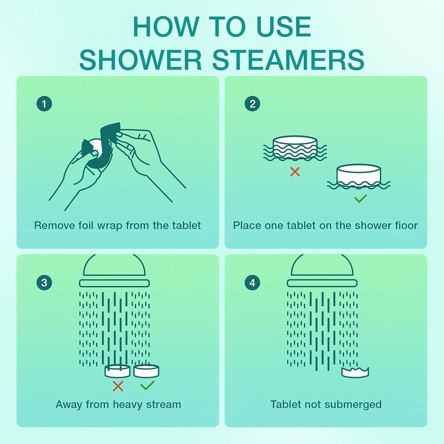 Bombas de Vapor para Ducha JoJowell - 18 Piezas Eucalipto y Menta