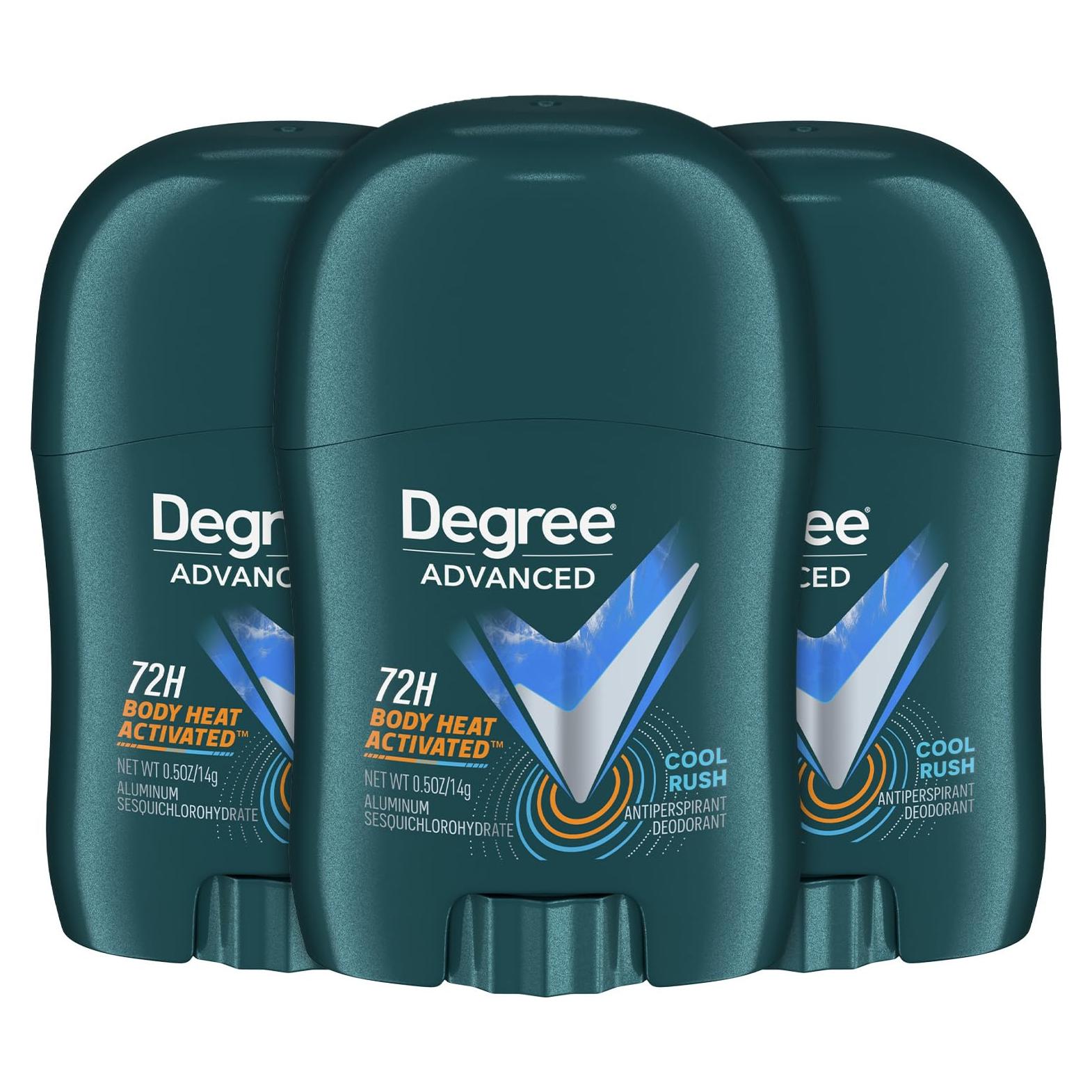 Desodorante de viaje Degree para hombres 3-Pack 72H 14g cada uno