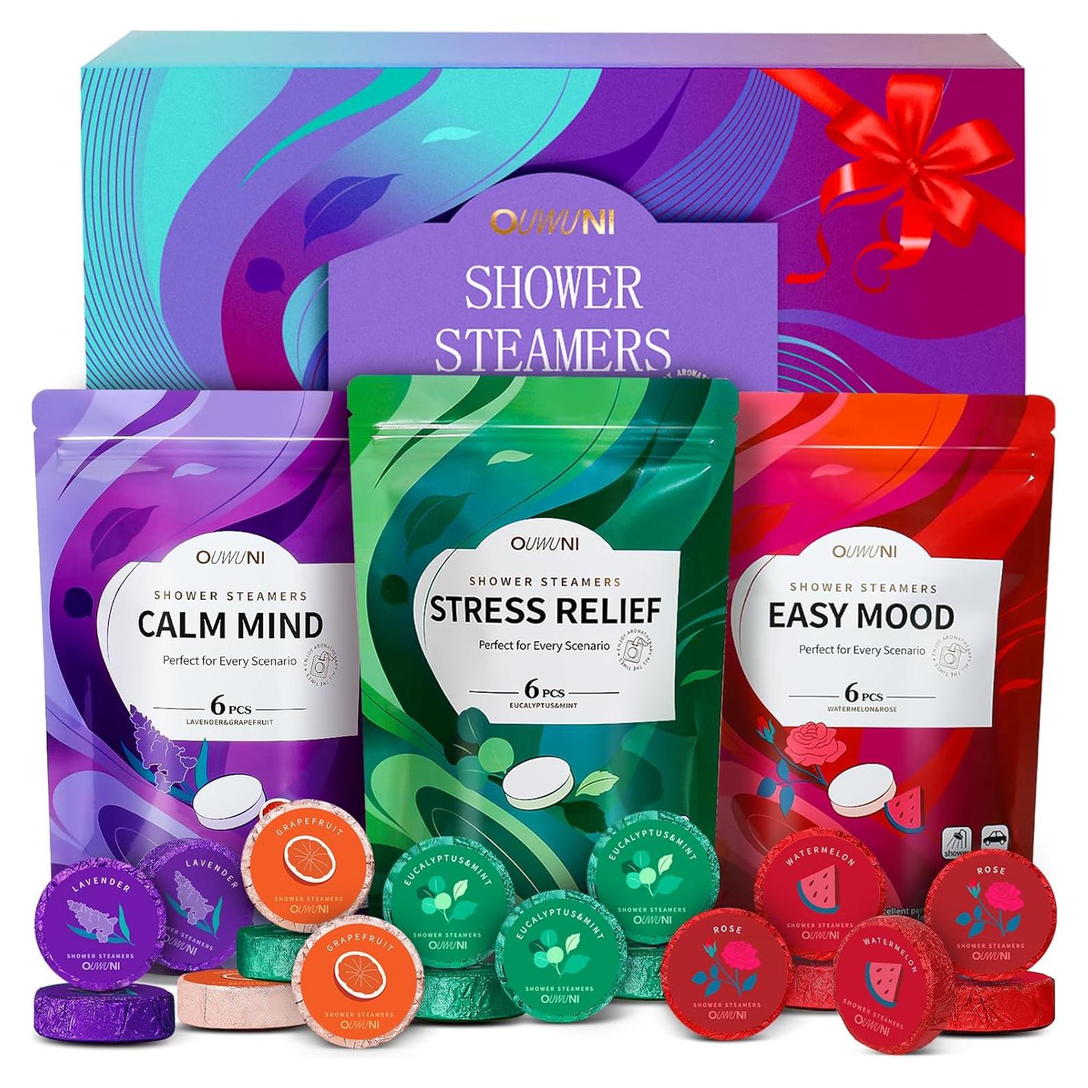 Bombas de Ducha Aromaterapia Ouwuni - Paquete de 18 Unidades