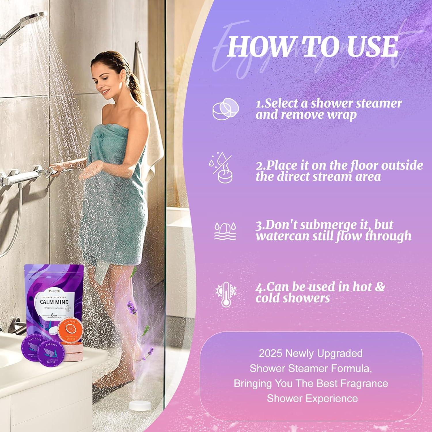 Bombas de Ducha Aromaterapia Ouwuni - Paquete de 18 Unidades