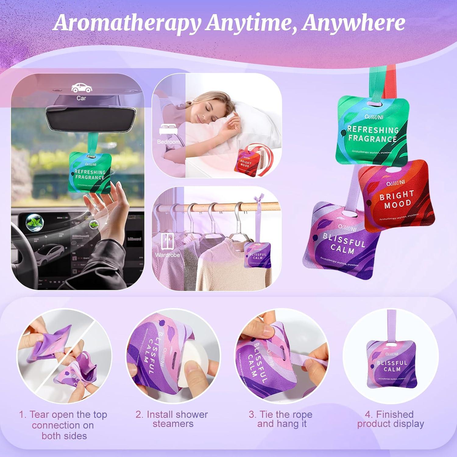 Bombas de Ducha Aromaterapia Ouwuni - Paquete de 18 Unidades