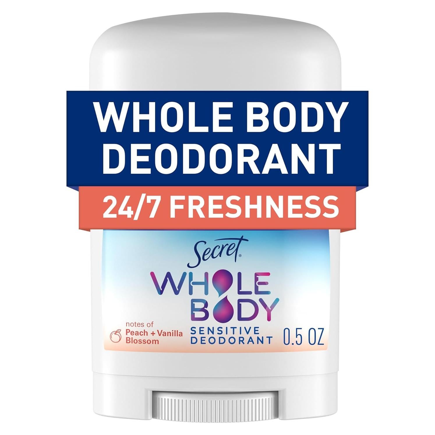 Desodorante Corporal Completo Secret 14g Sin Aluminio Durazno