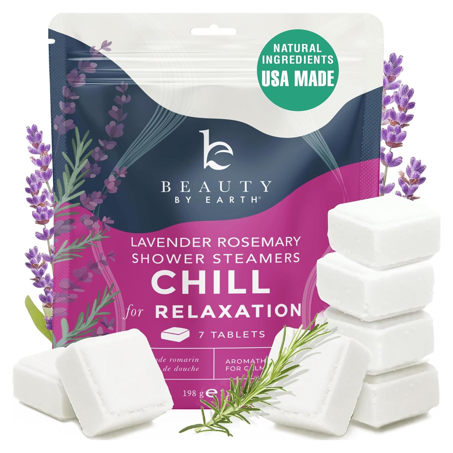 Bombas de Vapor para Ducha Beauty by Earth - Lavanda - 7 Unidades