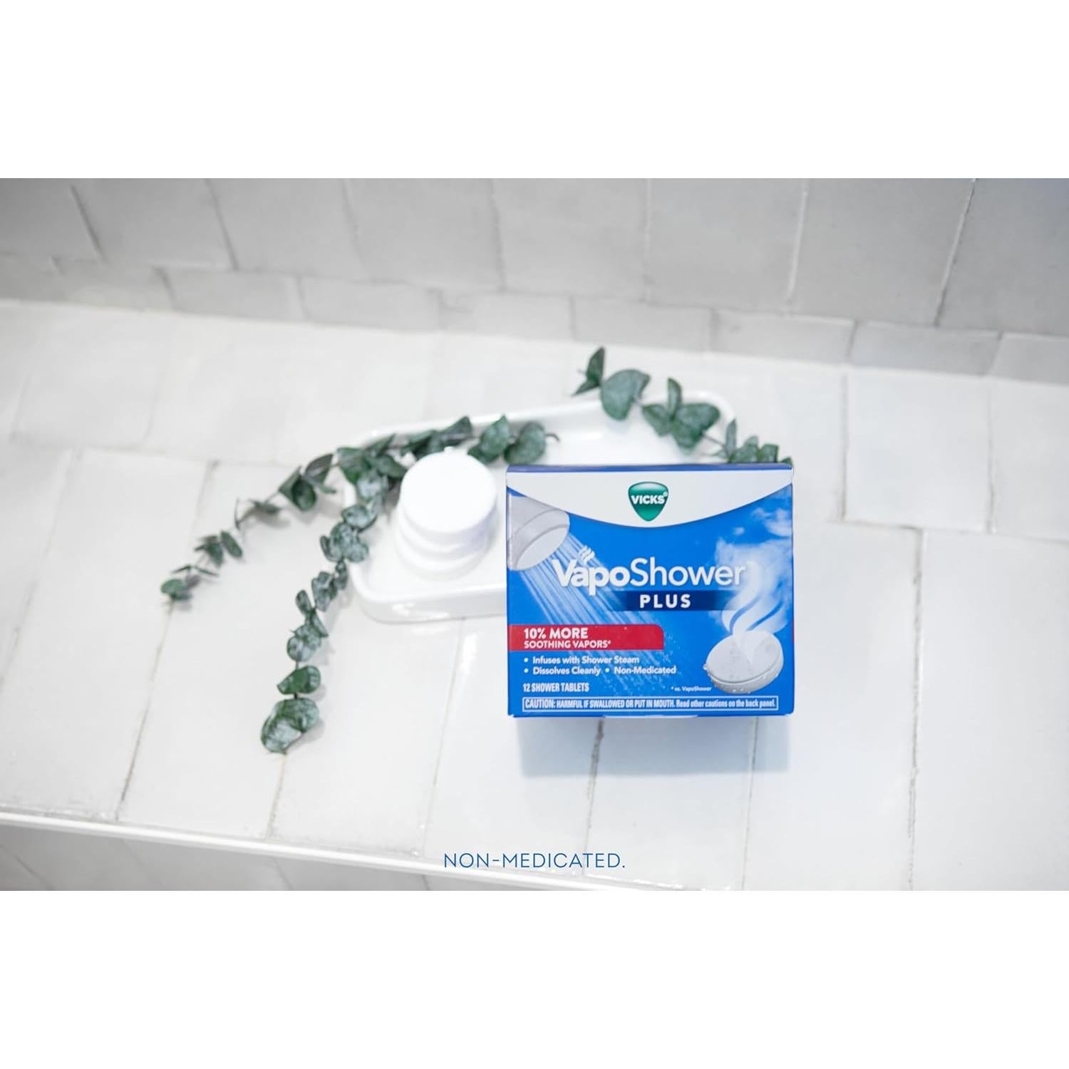 Pastillas de Vapor para Ducha Vicks VapoShower Plus 12 unidades