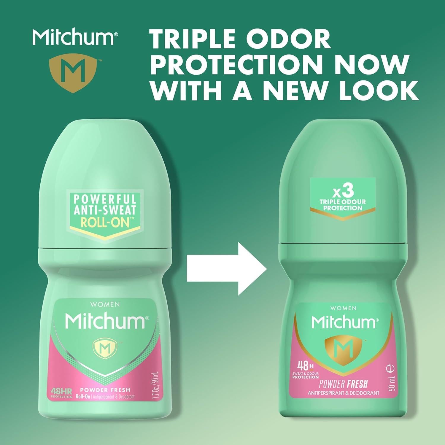 Desodorante Antitranspirante Roll-On Mitchum 48 g Aroma Polvo Fresco