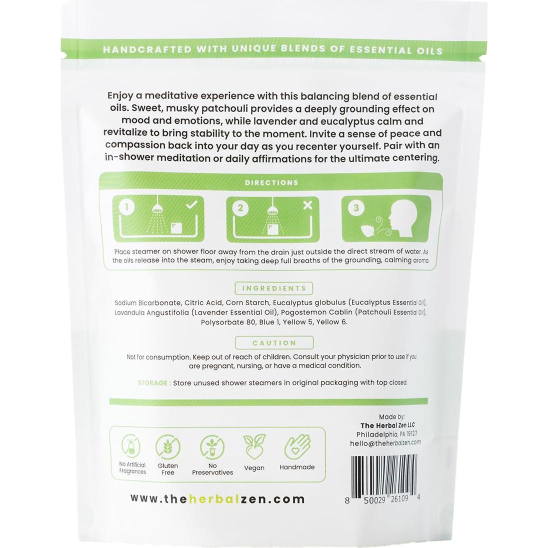 Bombas de Ducha Aromaterapia Recenter con Lavanda y Eucalipto