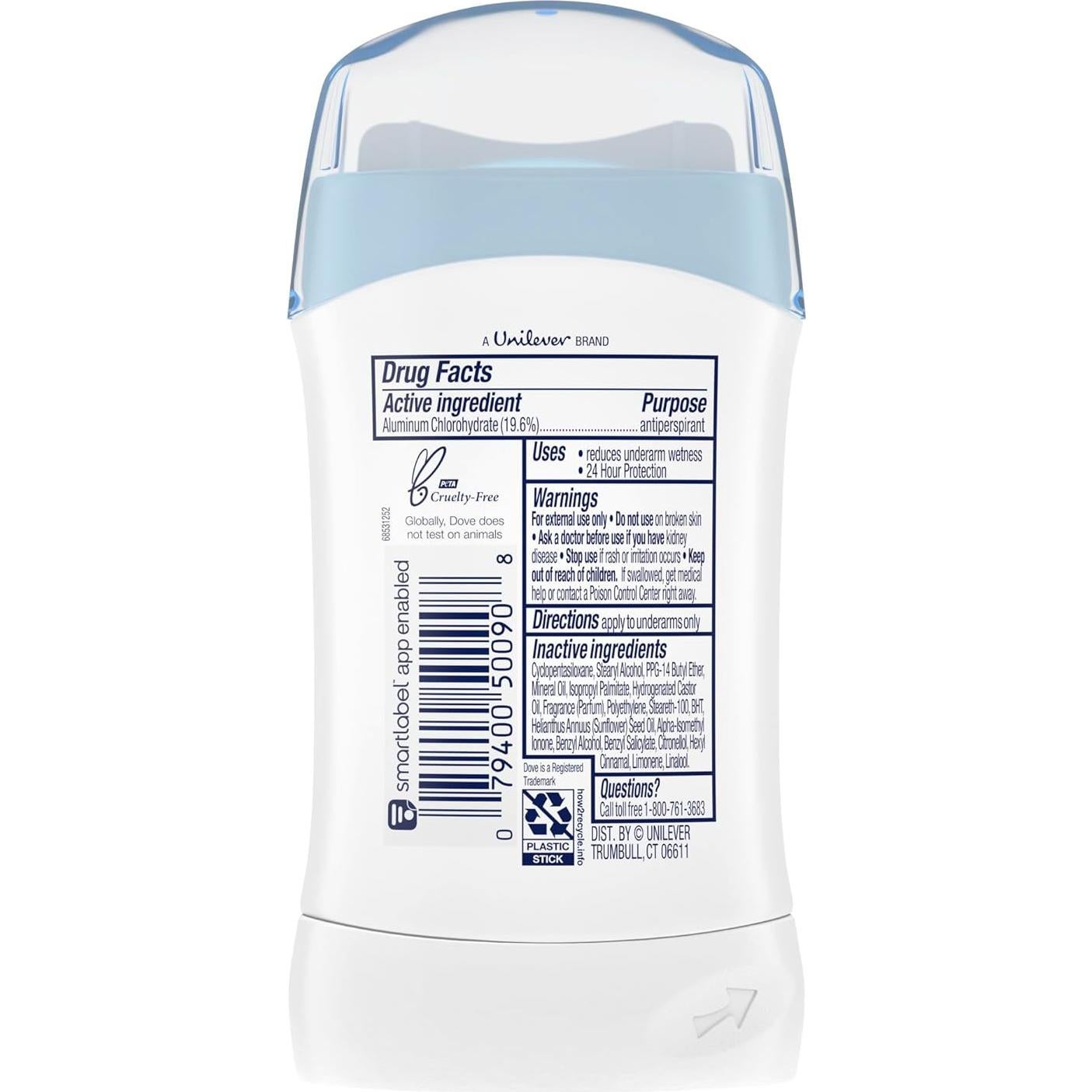 Desodorante Sólido Invisible Dove Fresco 45 g