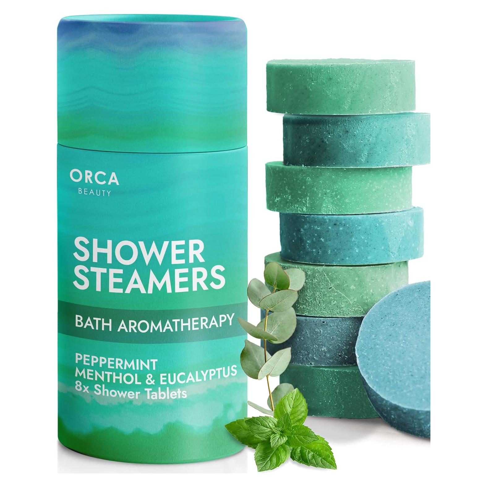 Bombas de Ducha Aromaterapia Orca Beauty 8PC Menta Eucalipto