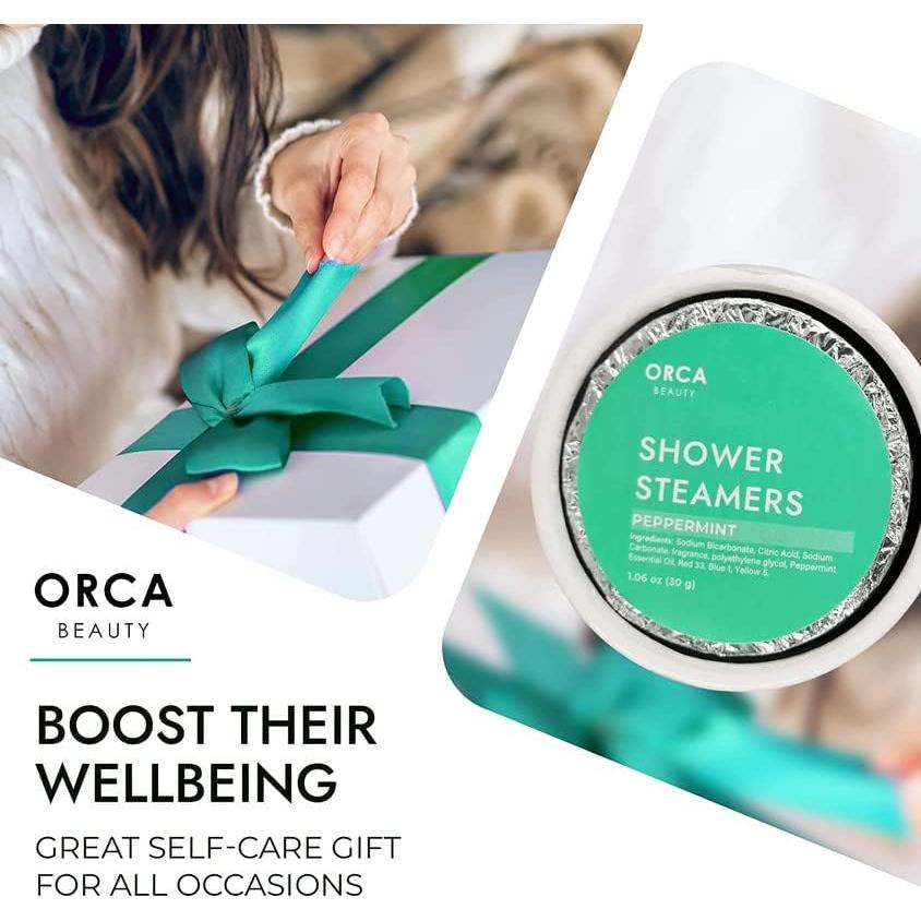 Bombas de Ducha Aromaterapia Orca Beauty 8PC Menta Eucalipto