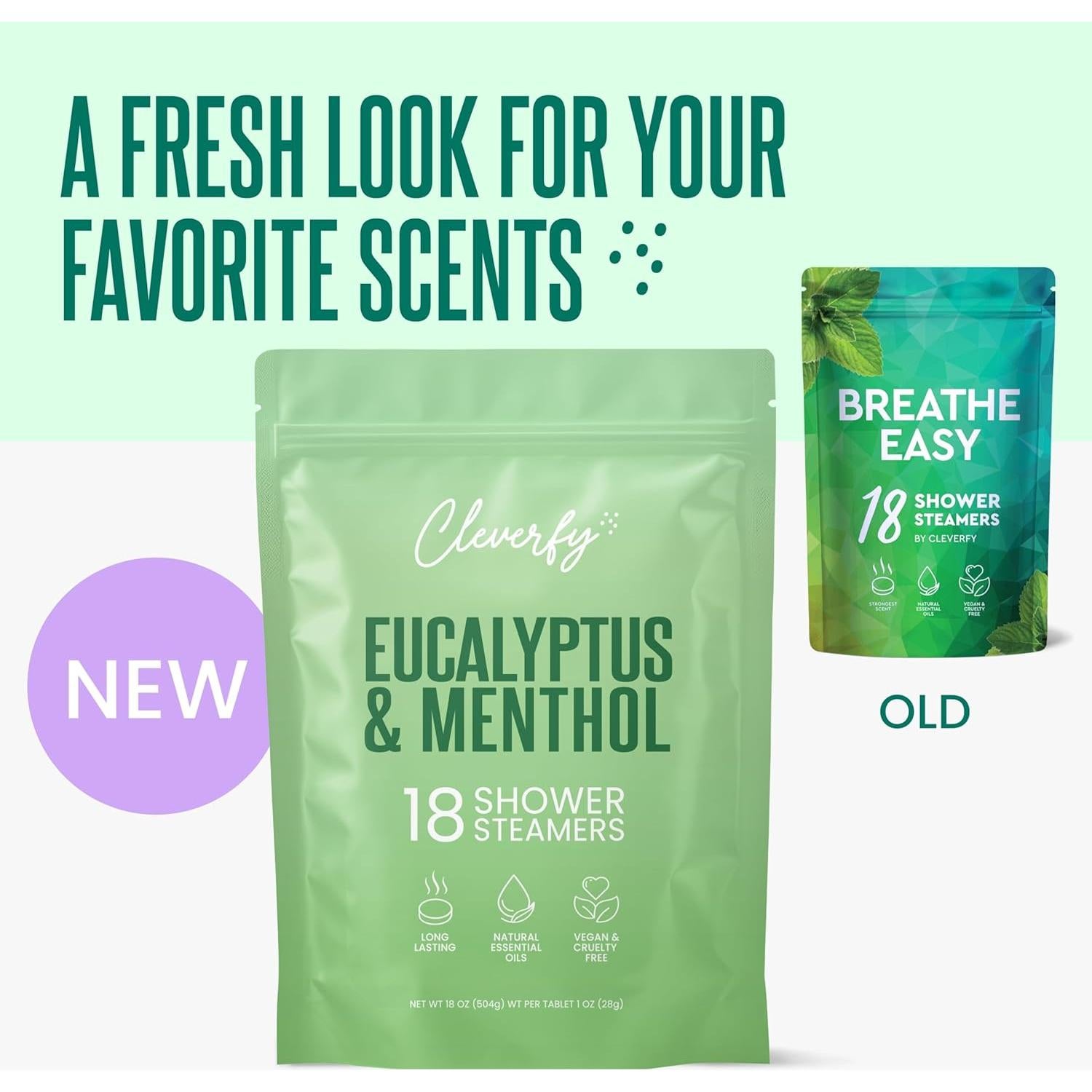 Bombas de Ducha Aromaterapia Cleverfy Eucalipto 18 Tabletas