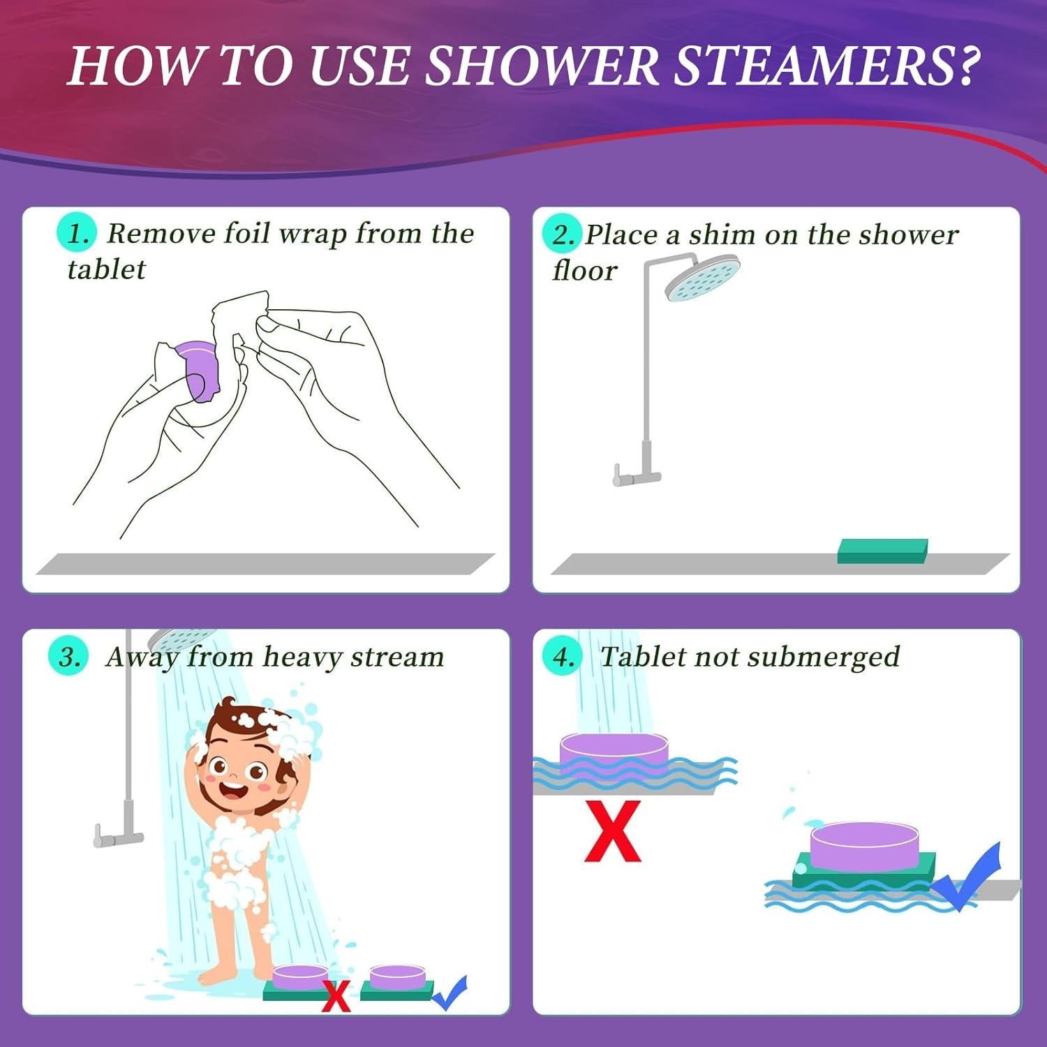 Bolsitas de Vapor para Ducha JoJowell - 21 Piezas Aromaterapia