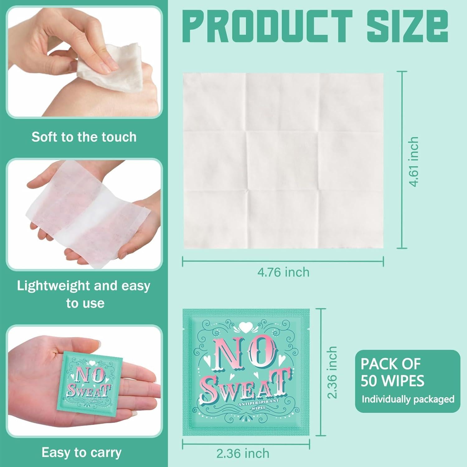 Toallitas Desodorantes Antitranspirantes BUAEL 50 Piezas