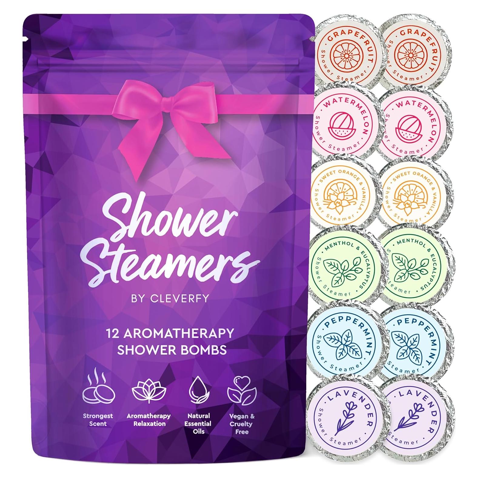 Bombas de Ducha Aromaterapia Cleverfy - 12 Tabletas Relajantes