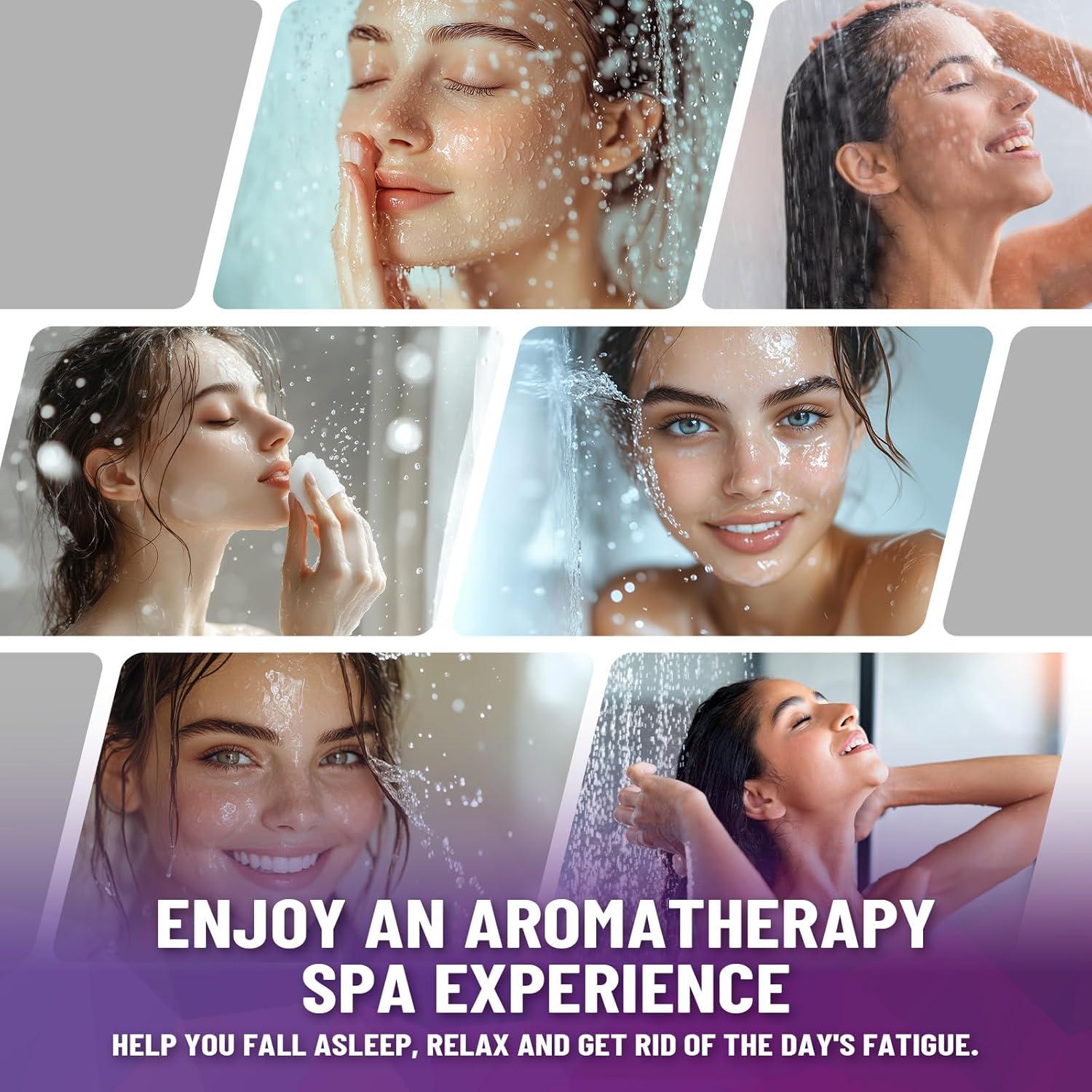 Bombas de Ducha Aromaterapia IAGFIWS 8 Piezas Aceites Esenciales