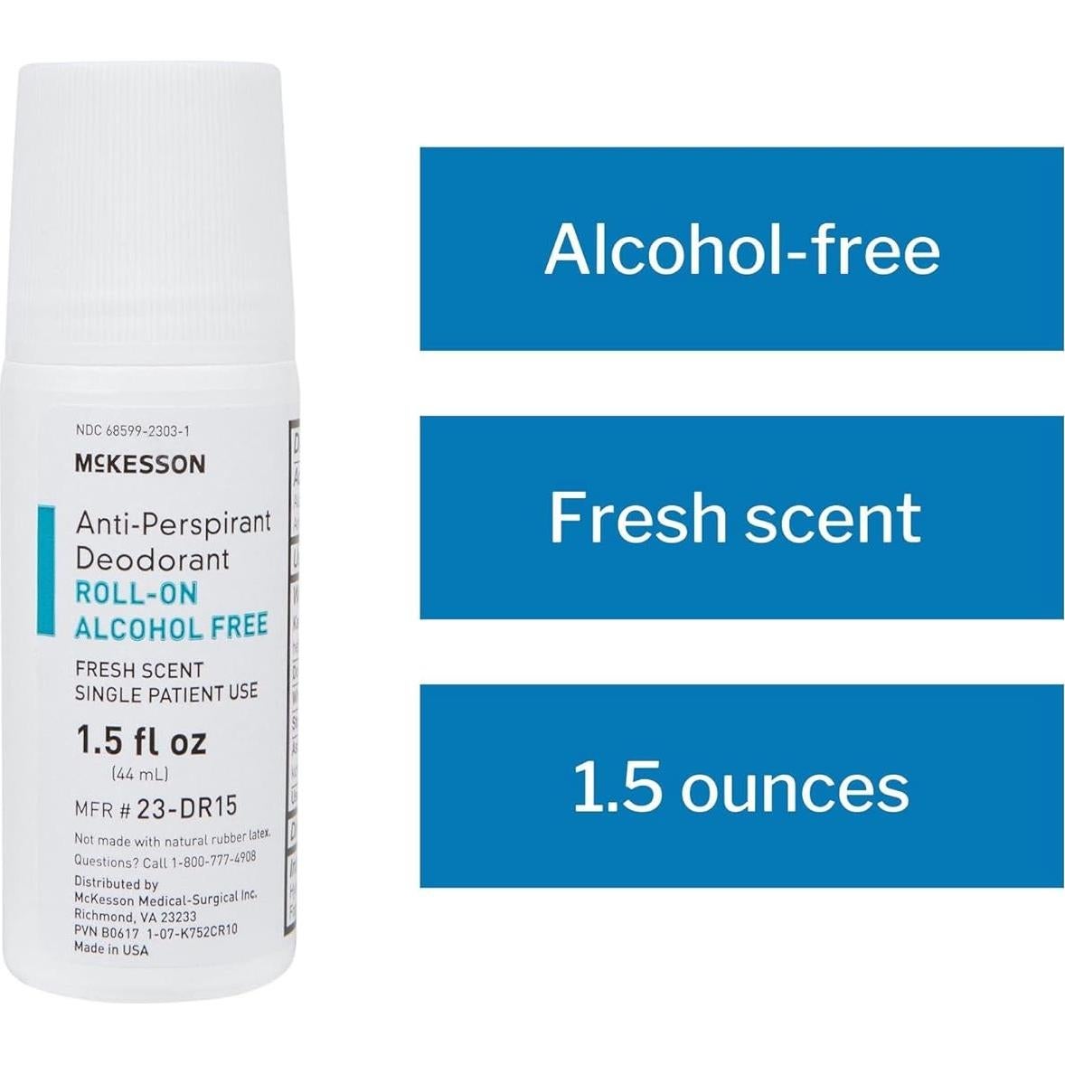 Desodorante Antitranspirante McKesson Roll-On 44.36 ml Sin Alcohol