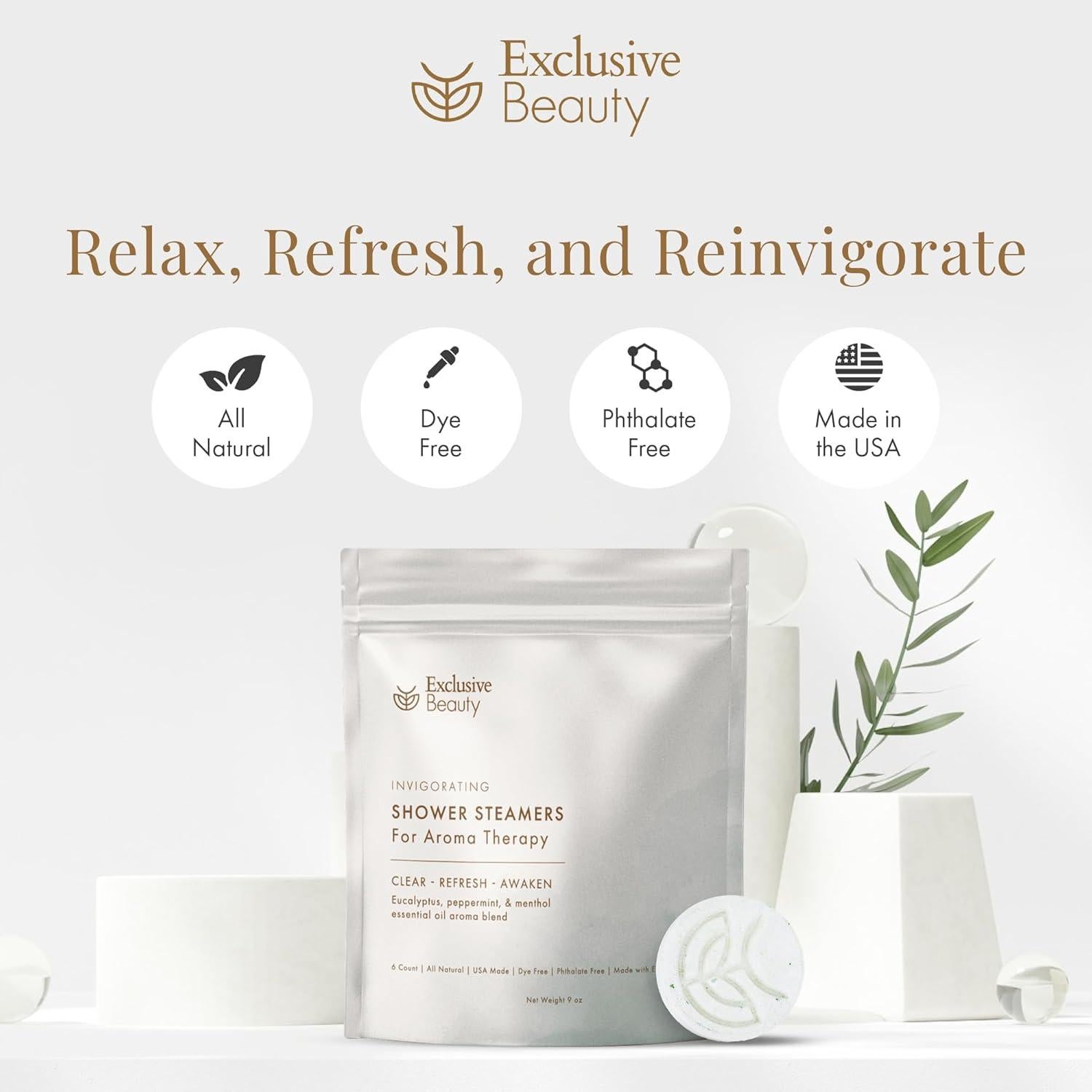 Bolsitas de Vapor Aromaterapia Eucalipto Exclusive Beauty 12 Unidades