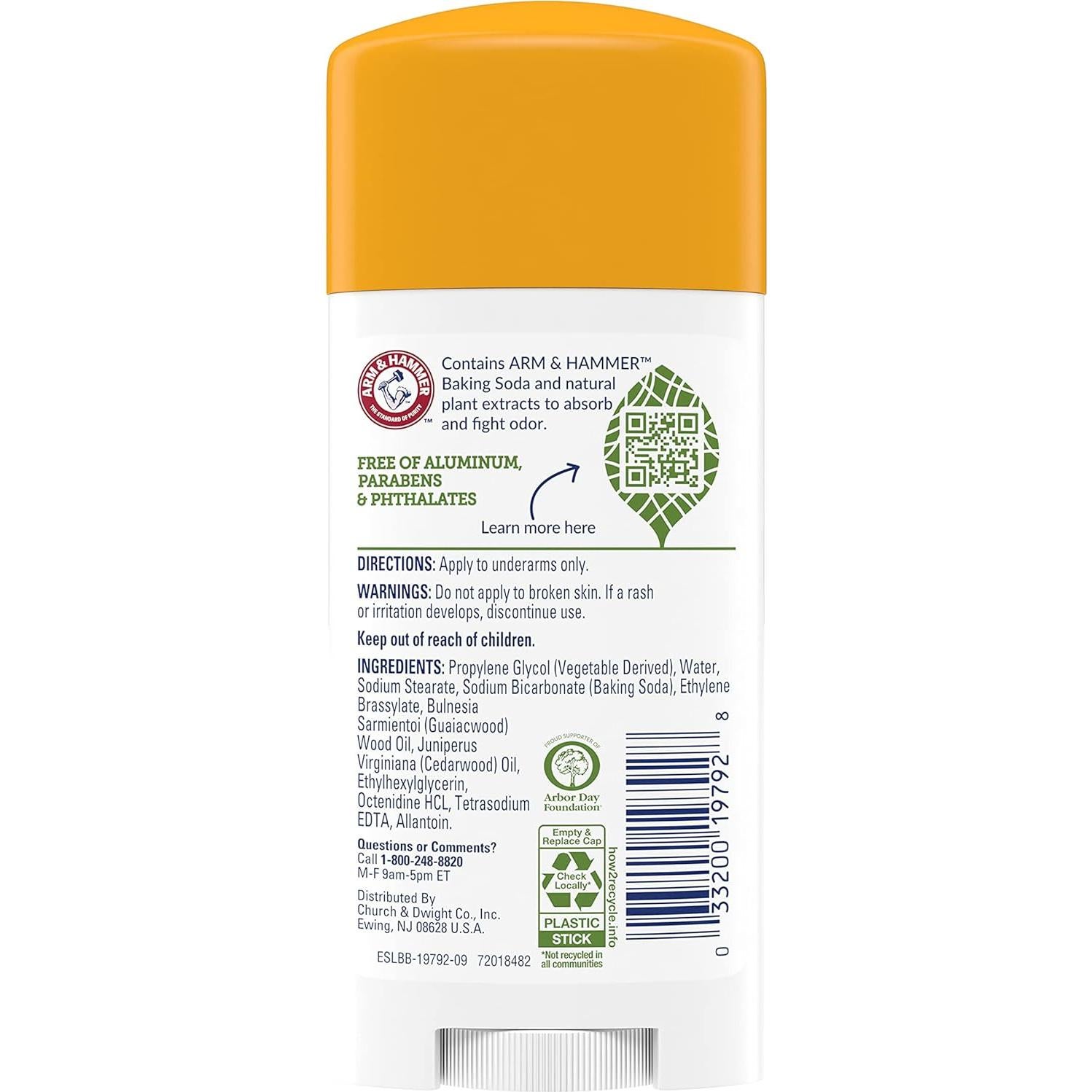 Desodorante Arm & Hammer 73ml Sin Fragancia - Paquete de 3