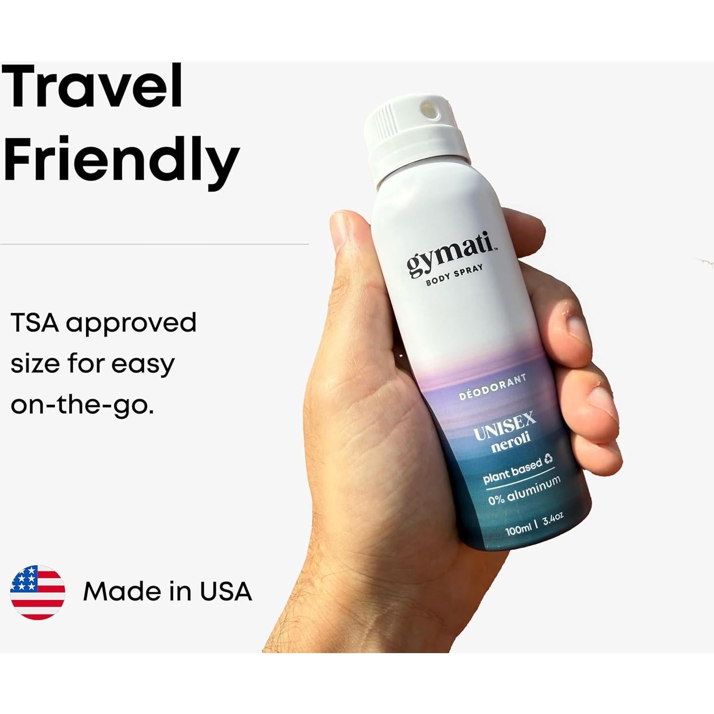 Desodorante en Spray Gymati Unisex 96.39g Sin Aluminio
