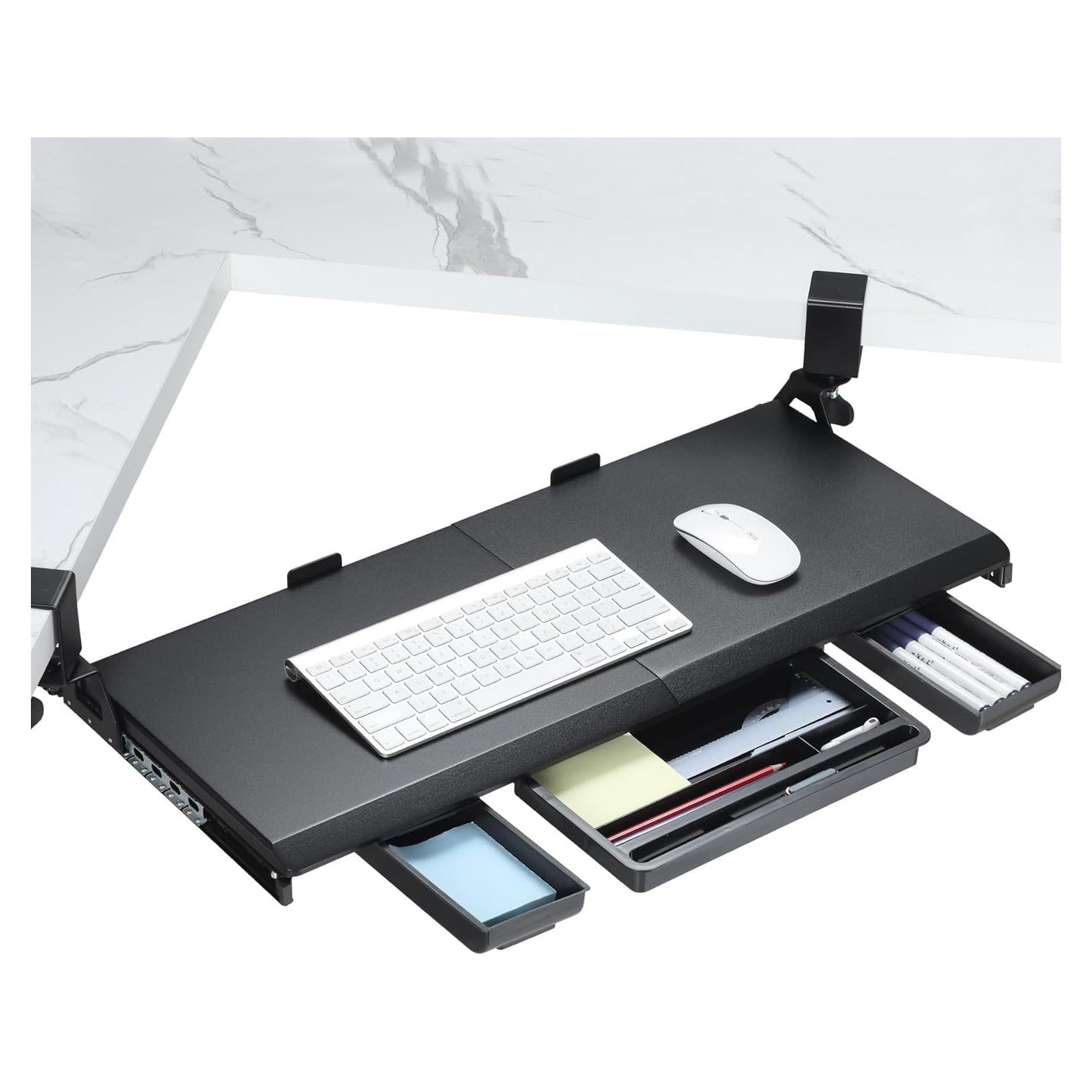 Bandeja de Teclado Ergonomica ETHU para Escritorio en L 67.9x31cm