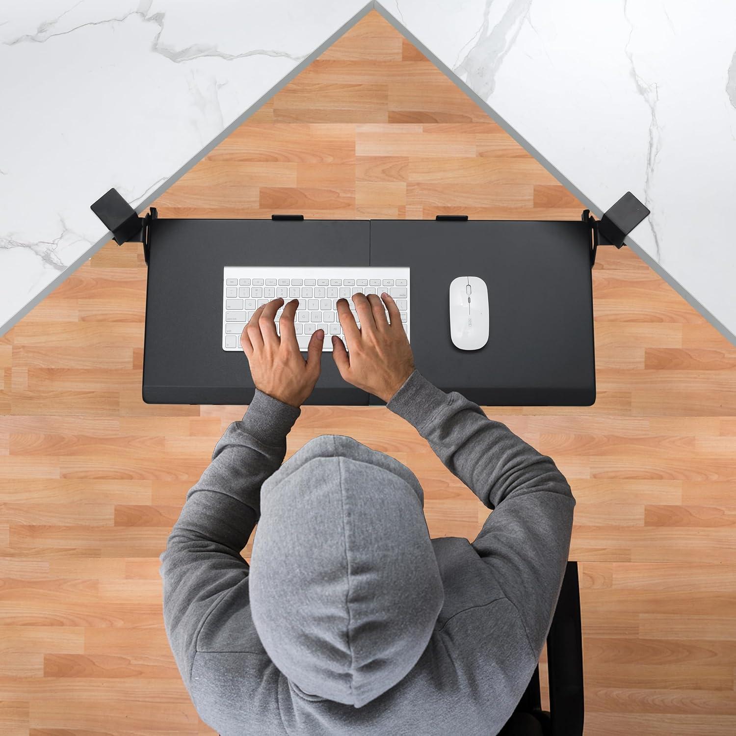 Bandeja de Teclado Ergonomica ETHU para Escritorio en L 67.9x31cm