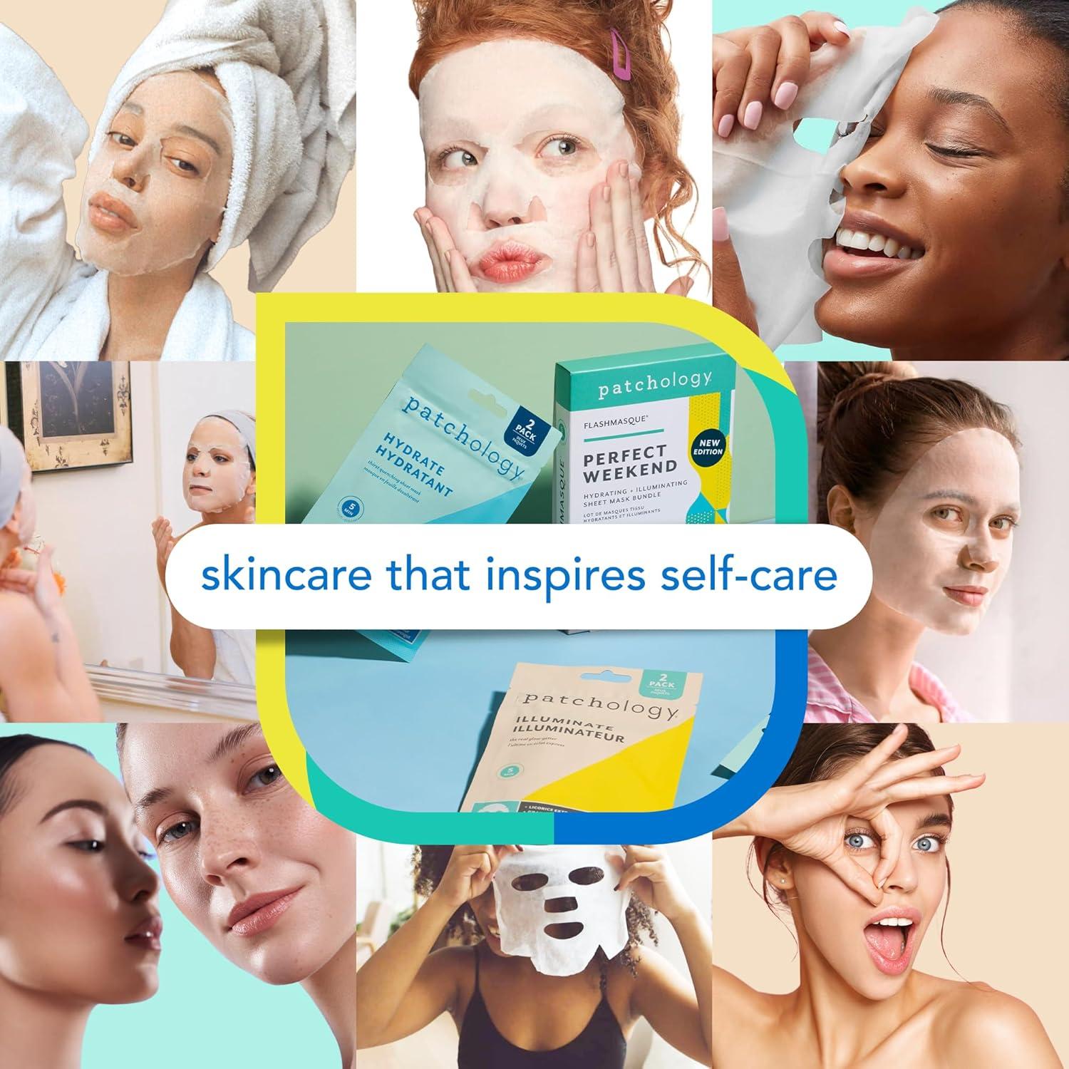 Mascarillas Hidratantes Patchology - 4 Unidades con Ácido Hialurónico