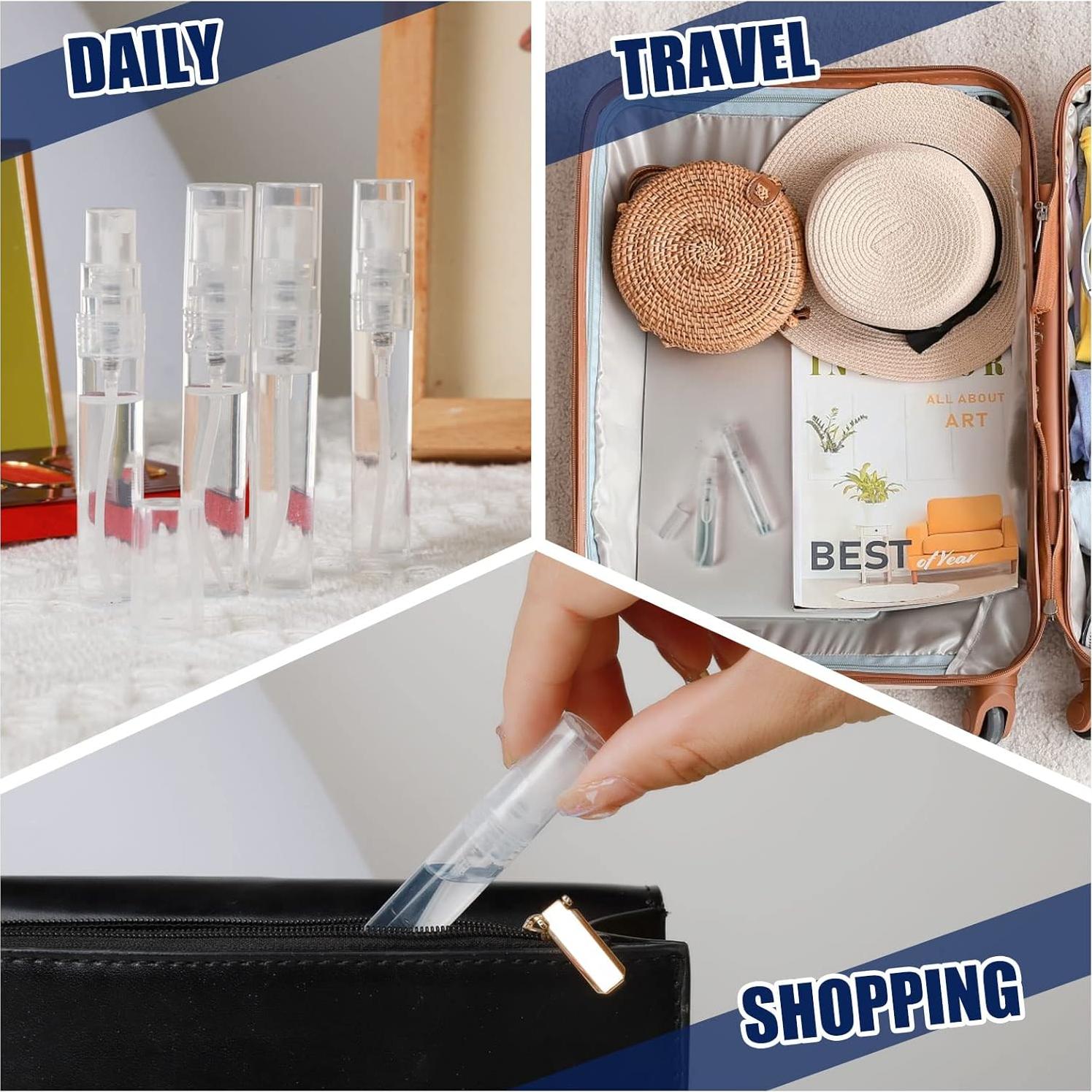 Botellas de Spray Mini Fandamei 10pcs 5ml Plástico Claro