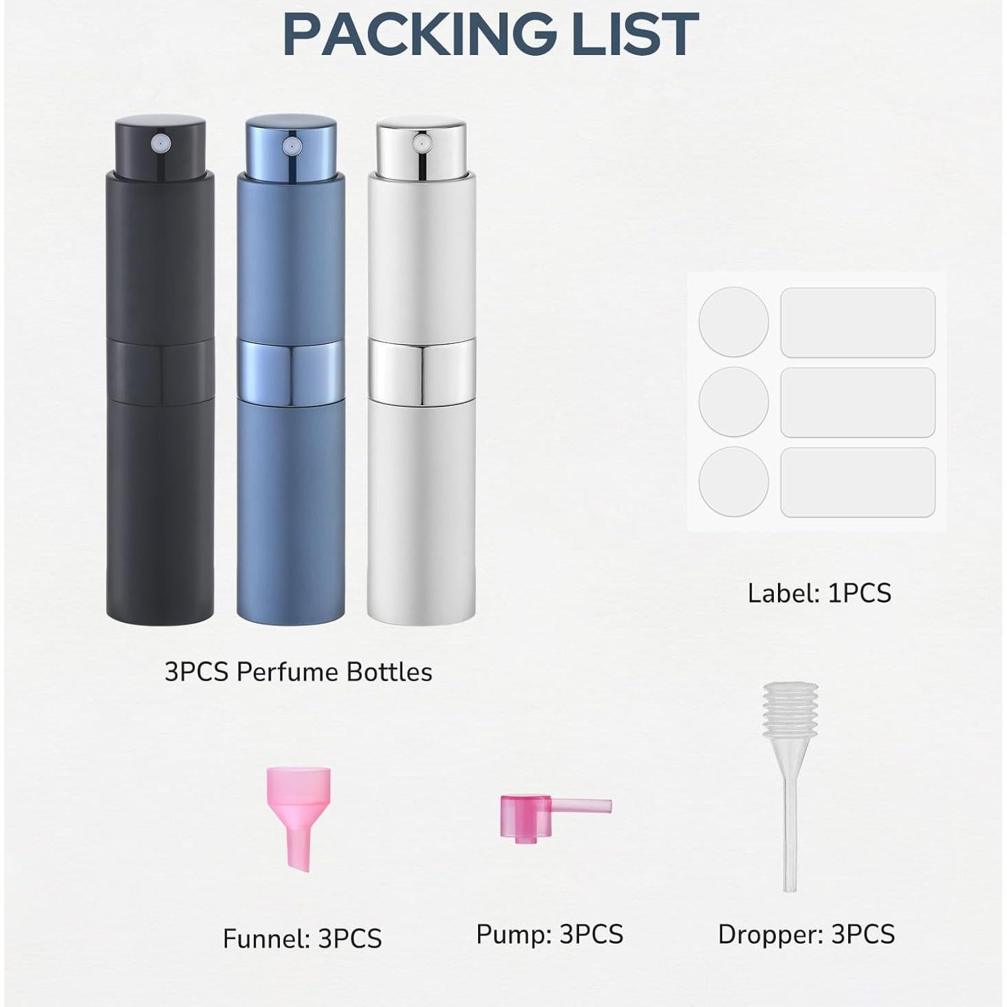 Botella Atomizadora Rellenable Fusupak 8ml Portátil Azul