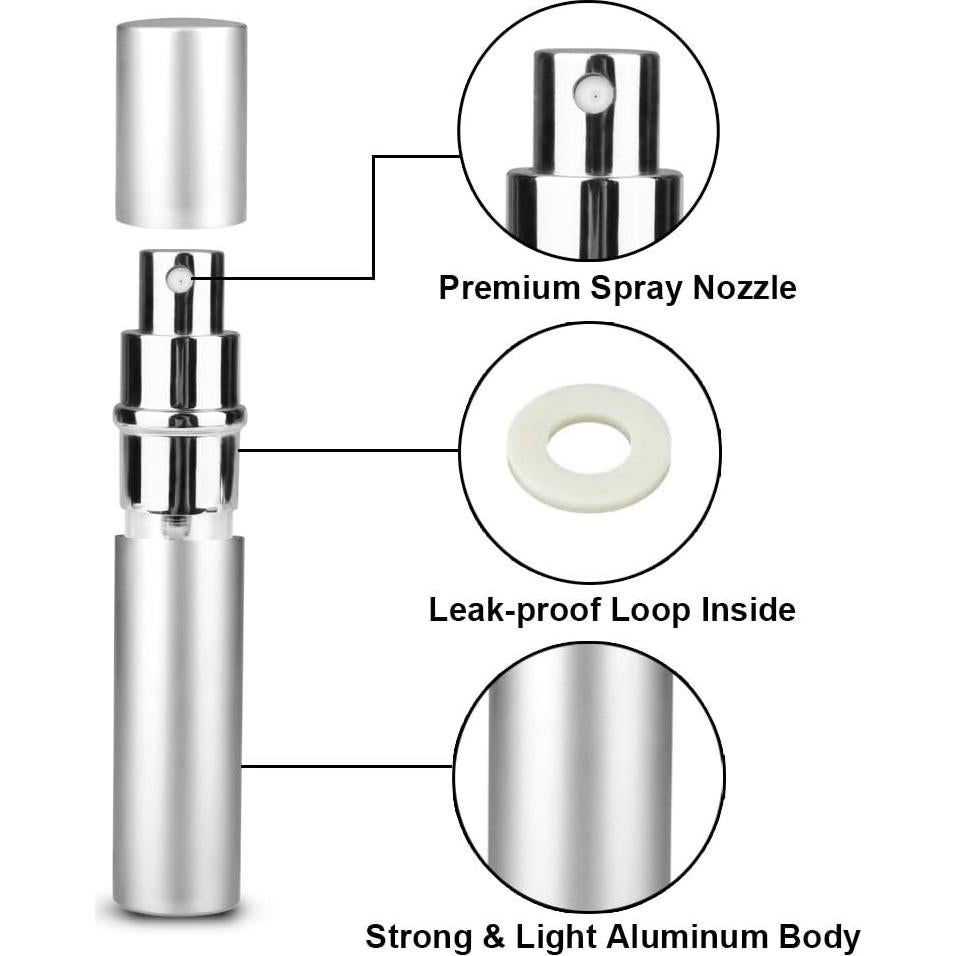 Botellas de Atomizador de Perfume Zingso 6ml 3 Pcs Viaje