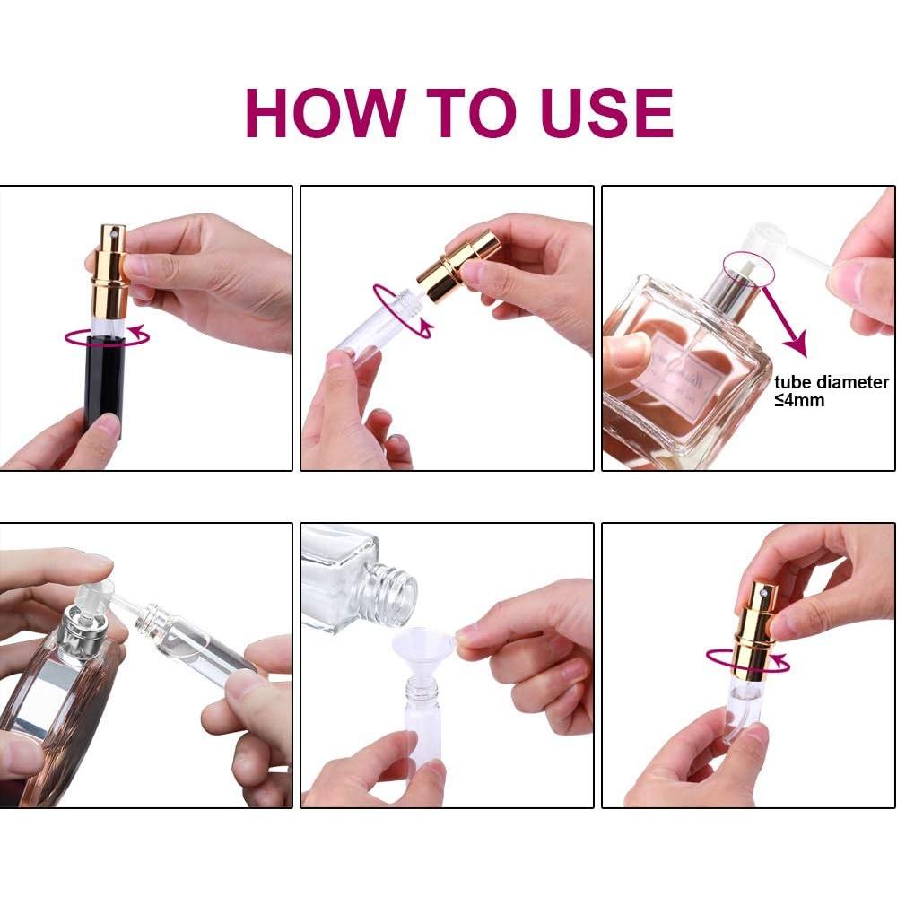 Botellas de Atomizador de Perfume Zingso 6ml 3 Pcs Viaje