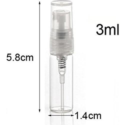 10 Botellas de Spray de Vidrio Vacías 3ml Elfenstal para Perfume