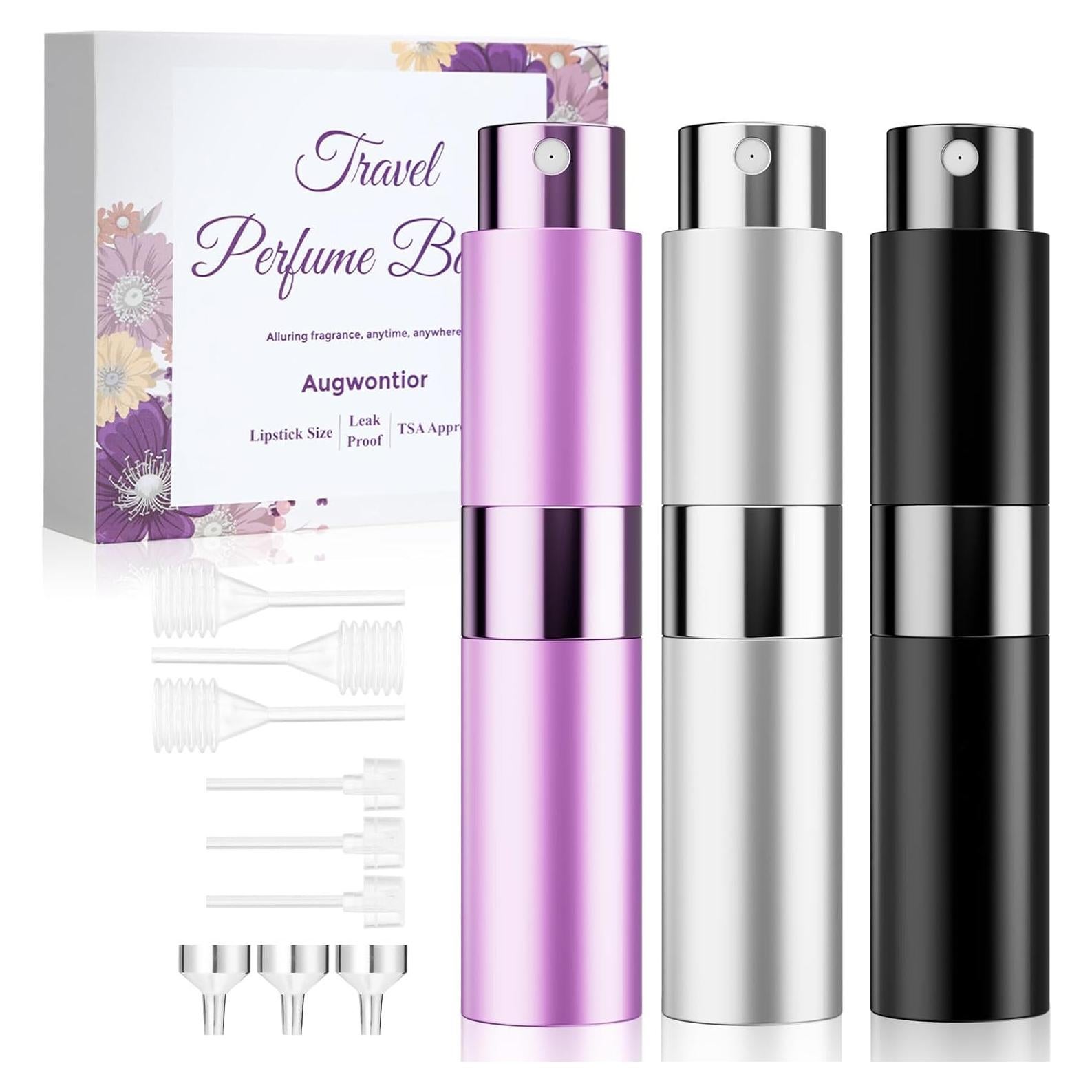 Set de 3 Botellas Rellenables de Perfume Augwontior 8ml