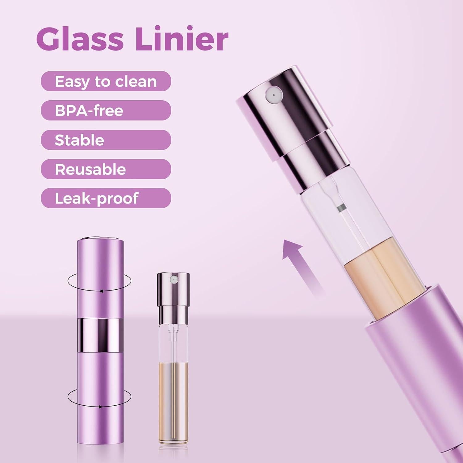 Set de 3 Botellas Rellenables de Perfume Augwontior 8ml