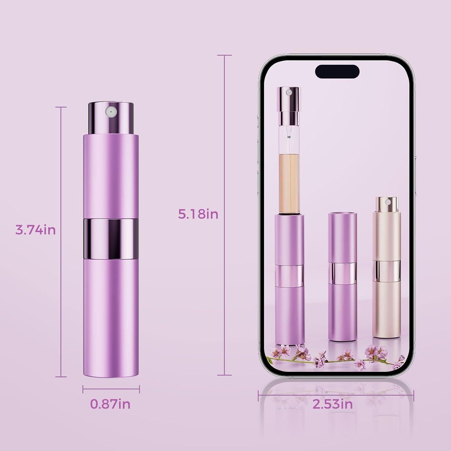 Set de 3 Botellas Rellenables de Perfume Augwontior 8ml