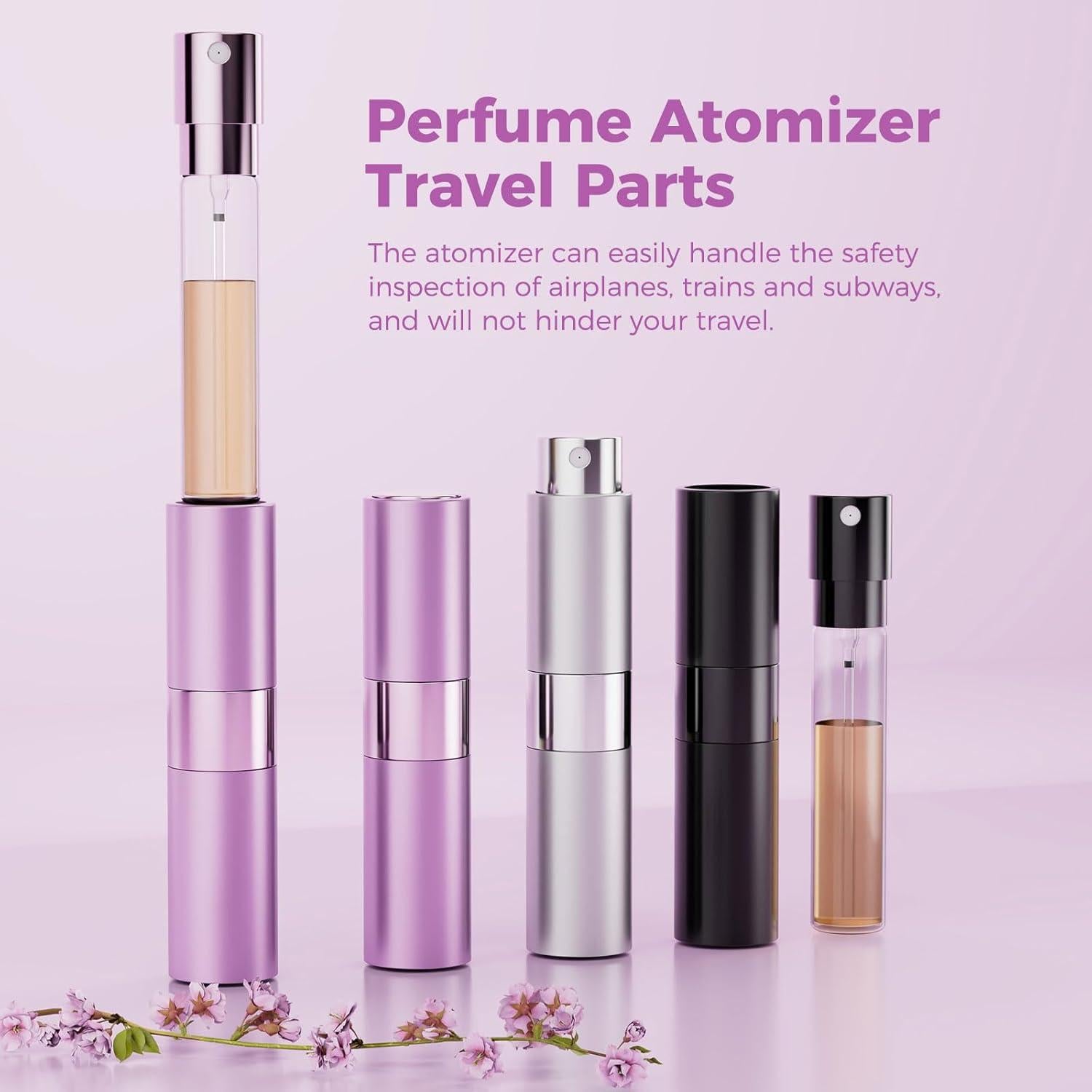 Set de 3 Botellas Rellenables de Perfume Augwontior 8ml