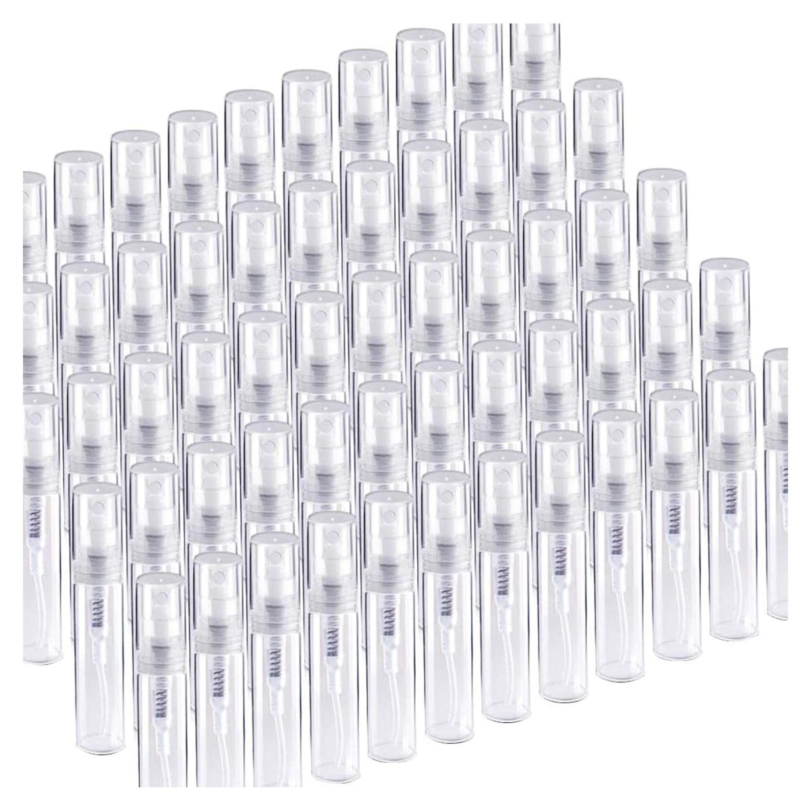 Fandamei 60 Botellas Mini Spray 3ml Plástico Claro