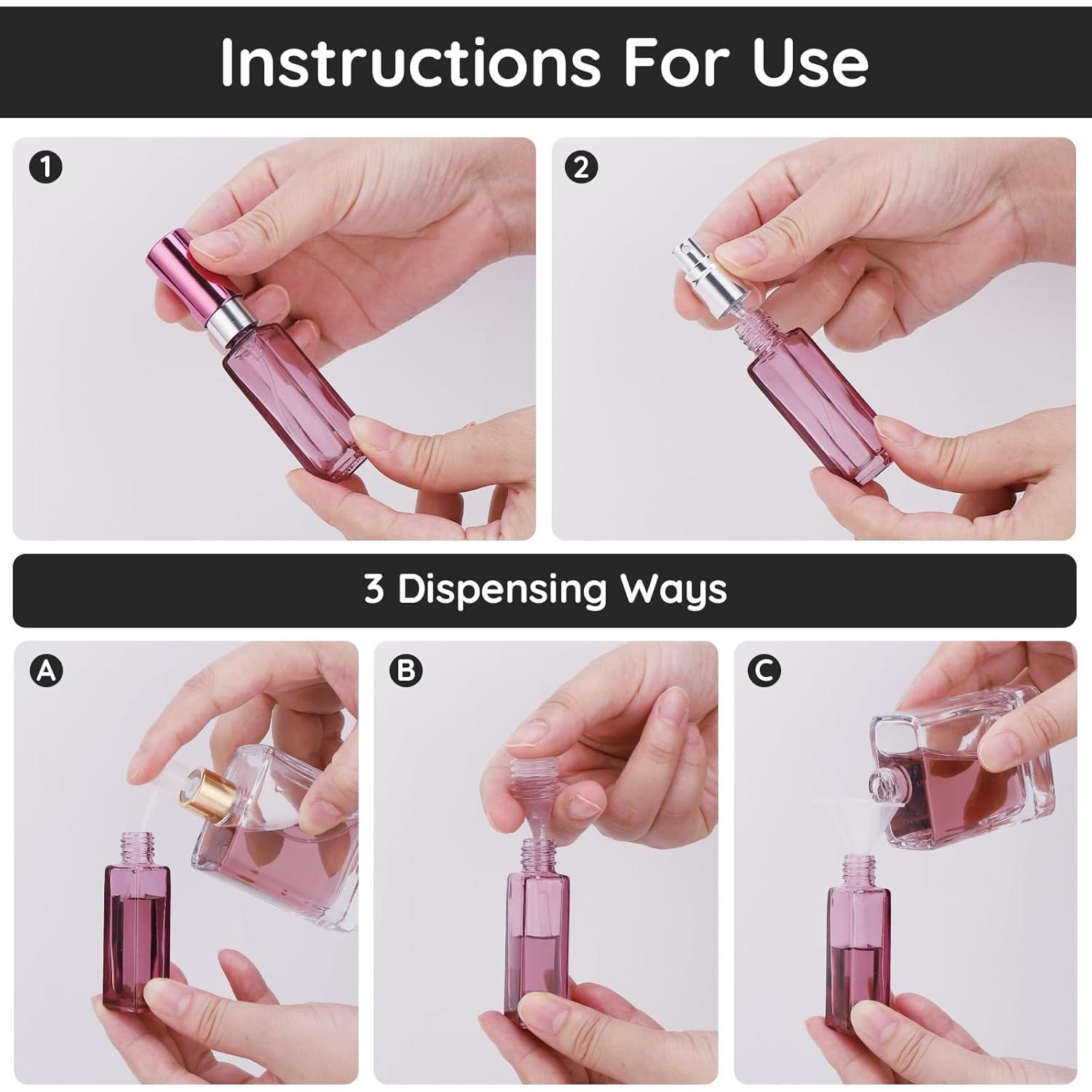 Segbeauty 5 Botellas de Perfume Reutilizables 10ML Viaje