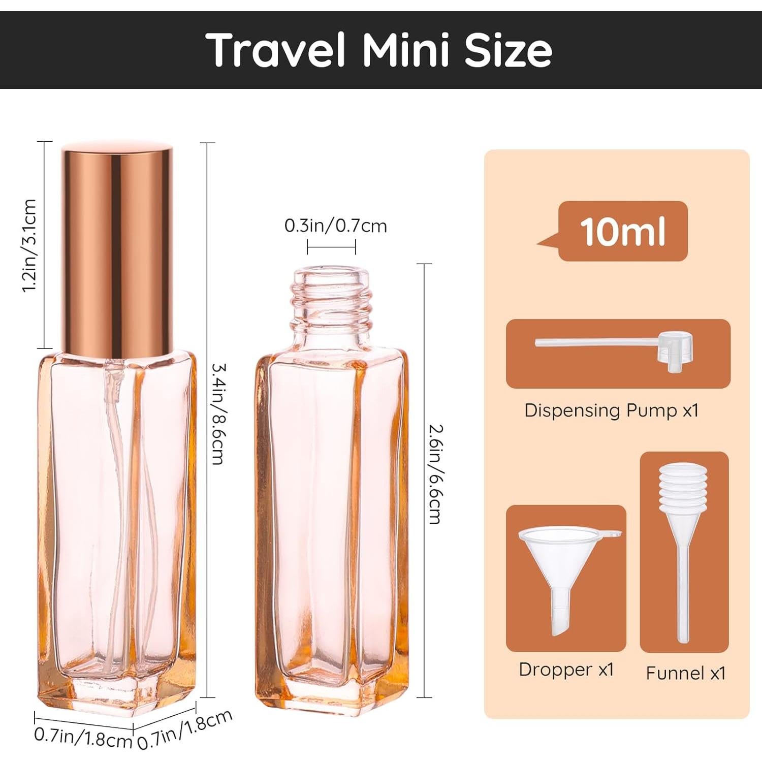 Segbeauty 5 Botellas de Perfume Reutilizables 10ML Viaje